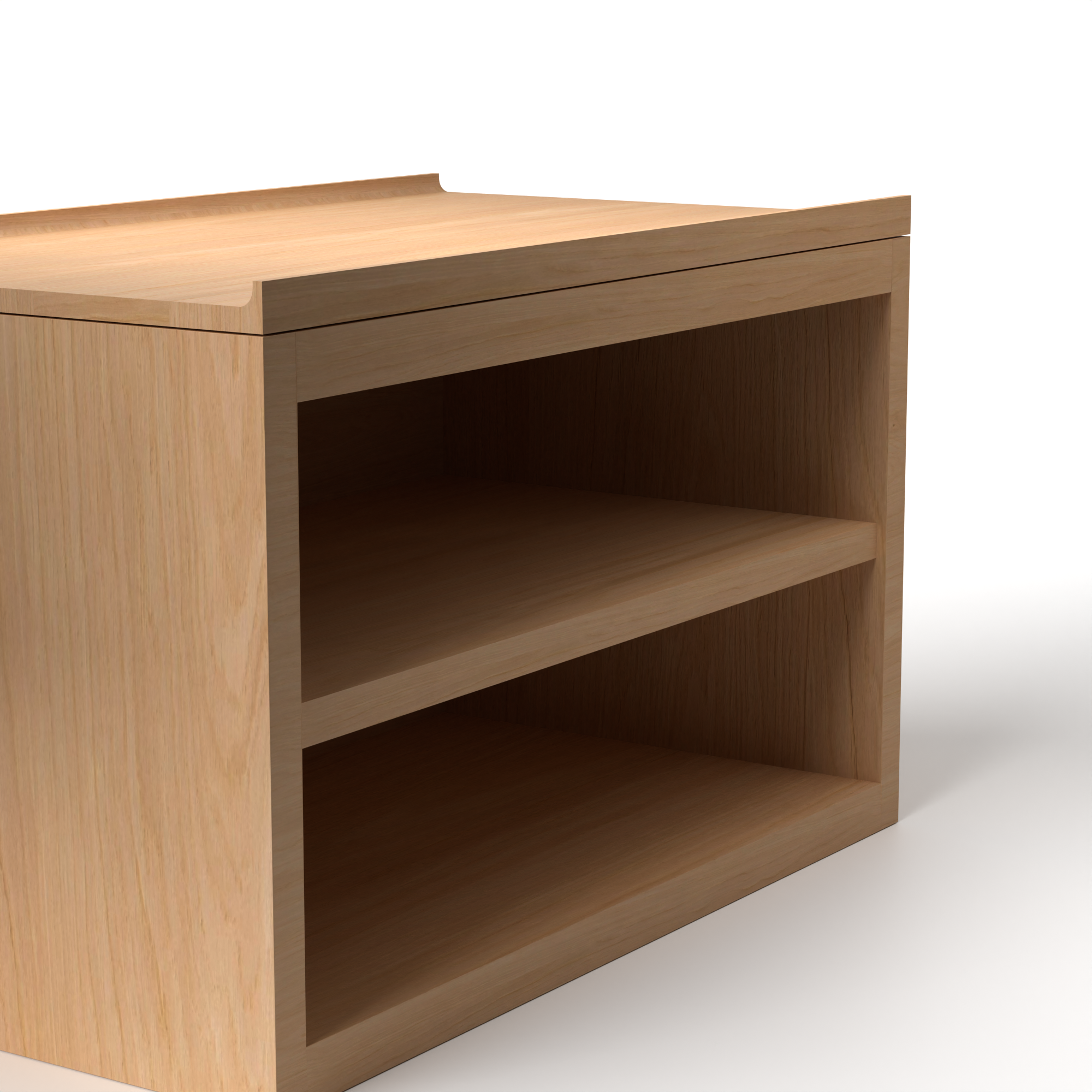 Stava Bedside Table | Solid Walnut/Teak/Oak Wood (Open) | 3 Feet Length