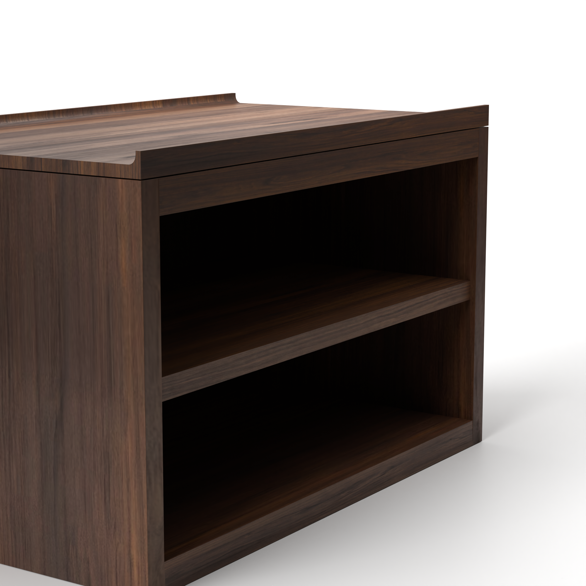 Stava Bedside Table | Solid Walnut/Teak/Oak Wood (Open) | 3 Feet Length