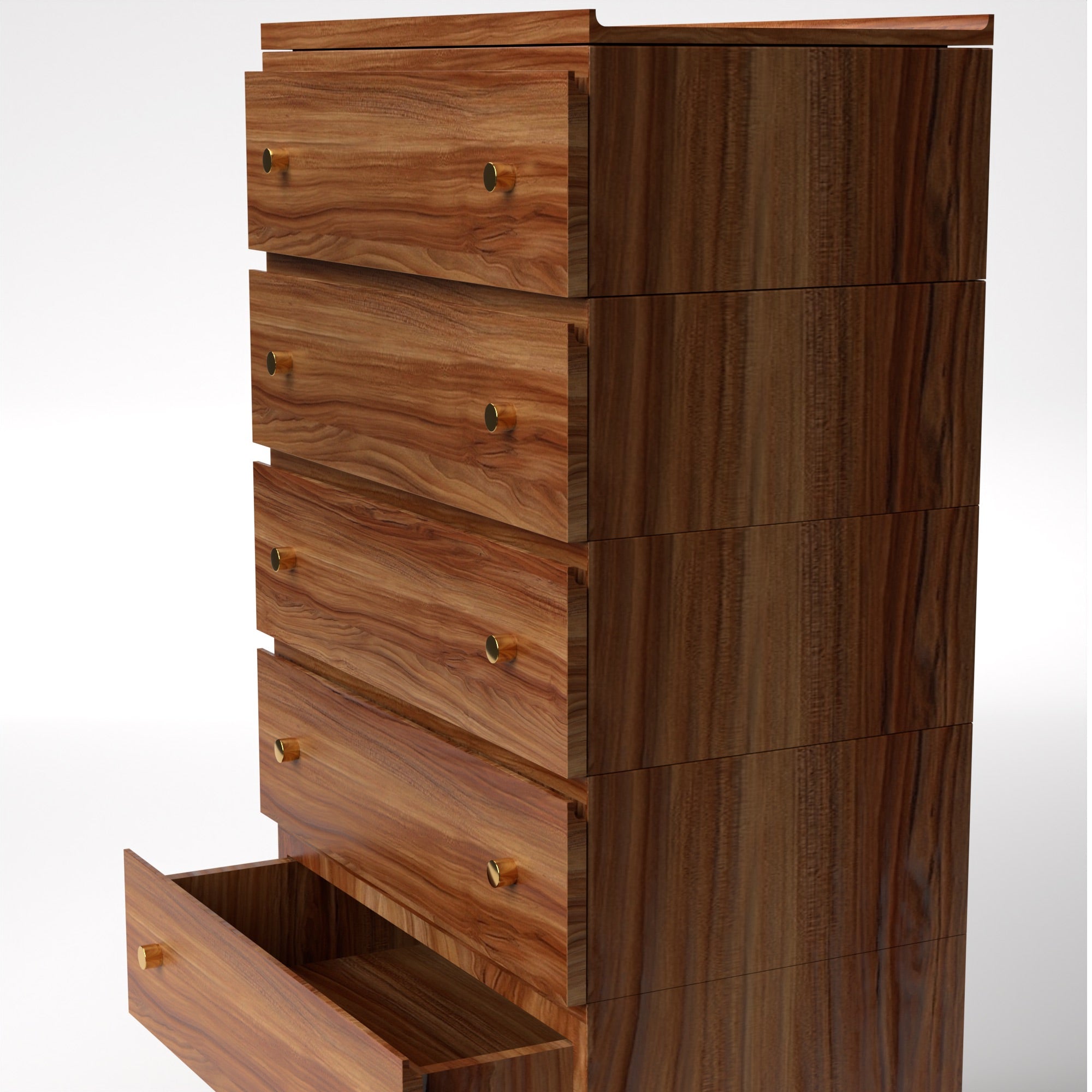 Stava Modular Drawer System | Solid Walnut/Teak/Oak Wood (5x1) | 3 Feet Length