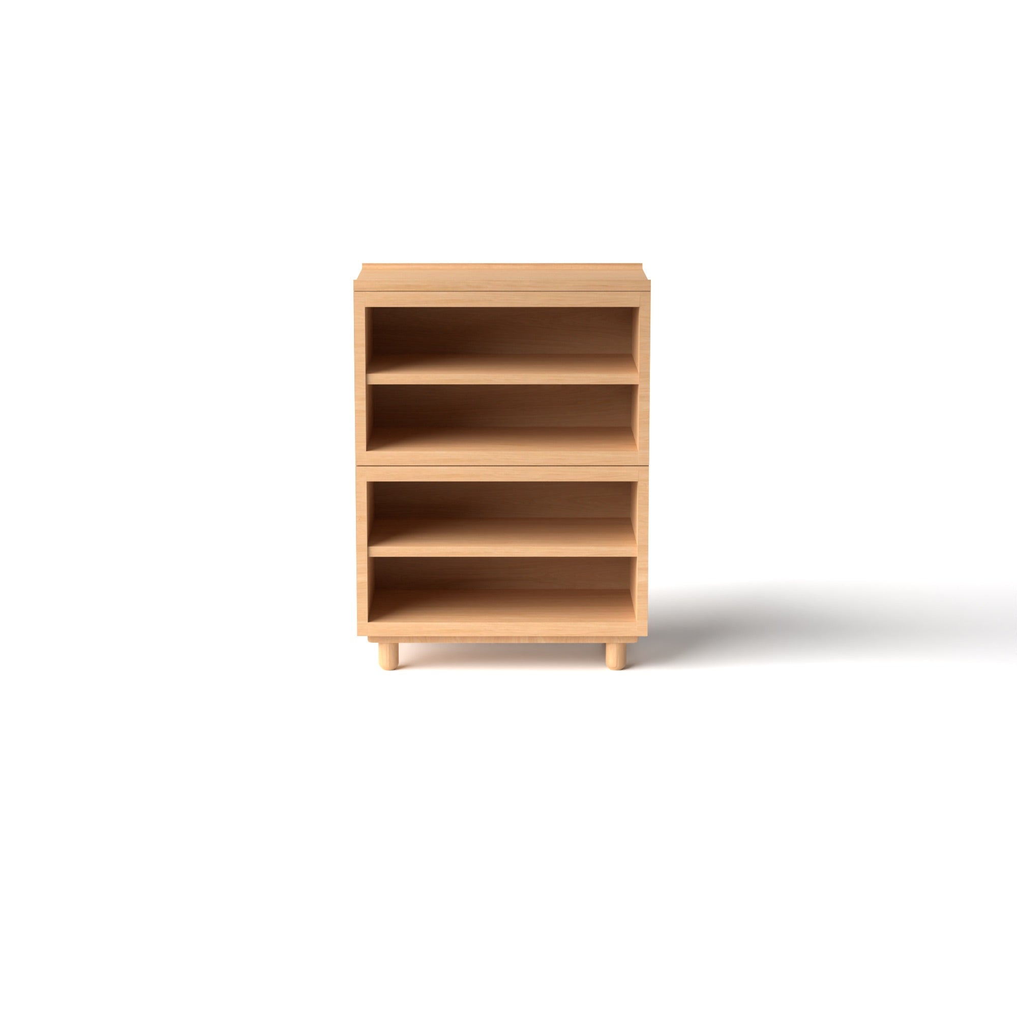 Stava Modular Shelving System | Solid Walnut/Teak/Oak Wood (4x1) | 3 Feet Length