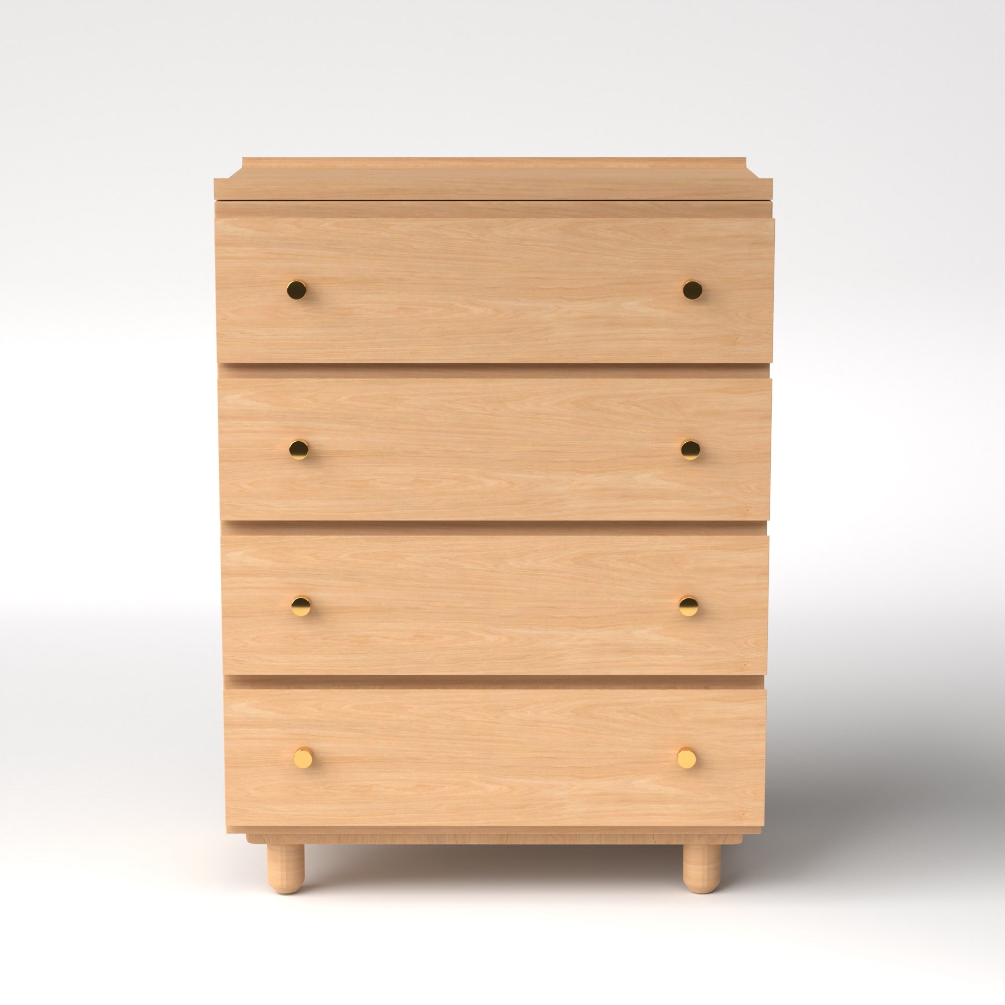 Stava Modular Drawer System | Solid Walnut/Teak/Oak Wood (4x1) | 3 Feet Length