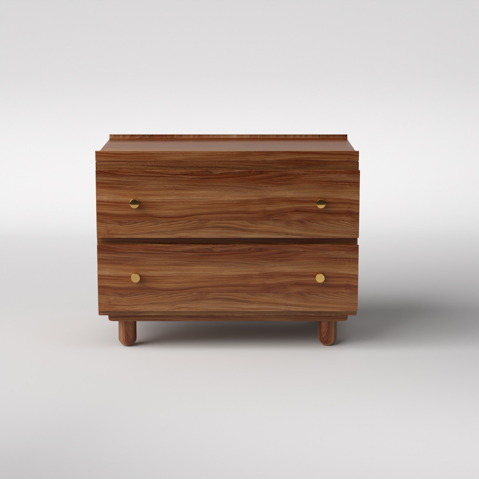 Stava Bedside Table | Solid Walnut/Teak/Oak Wood | 3 Feet Length