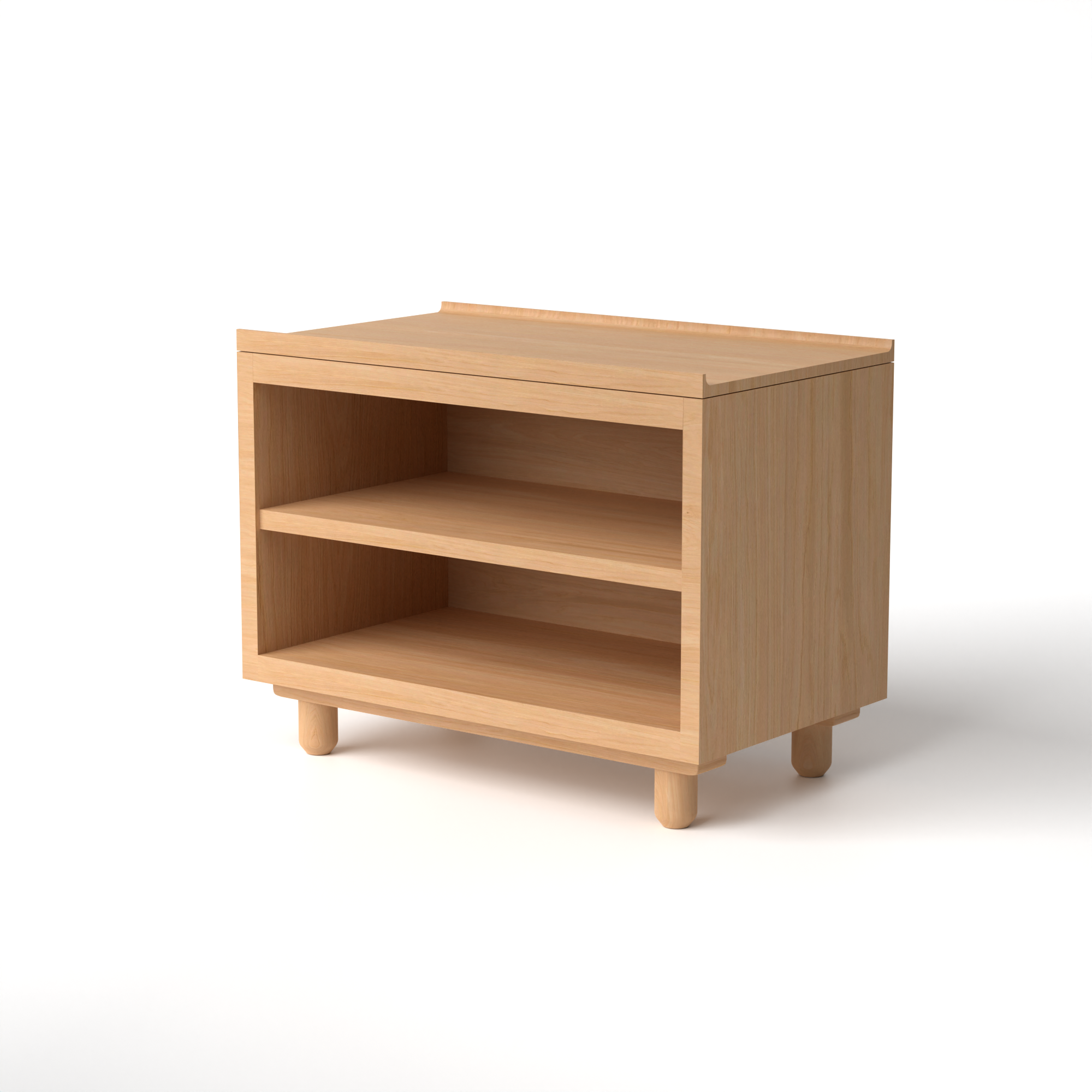 Stava Bedside Table | Solid Walnut/Teak/Oak Wood (Open) | 3 Feet Length