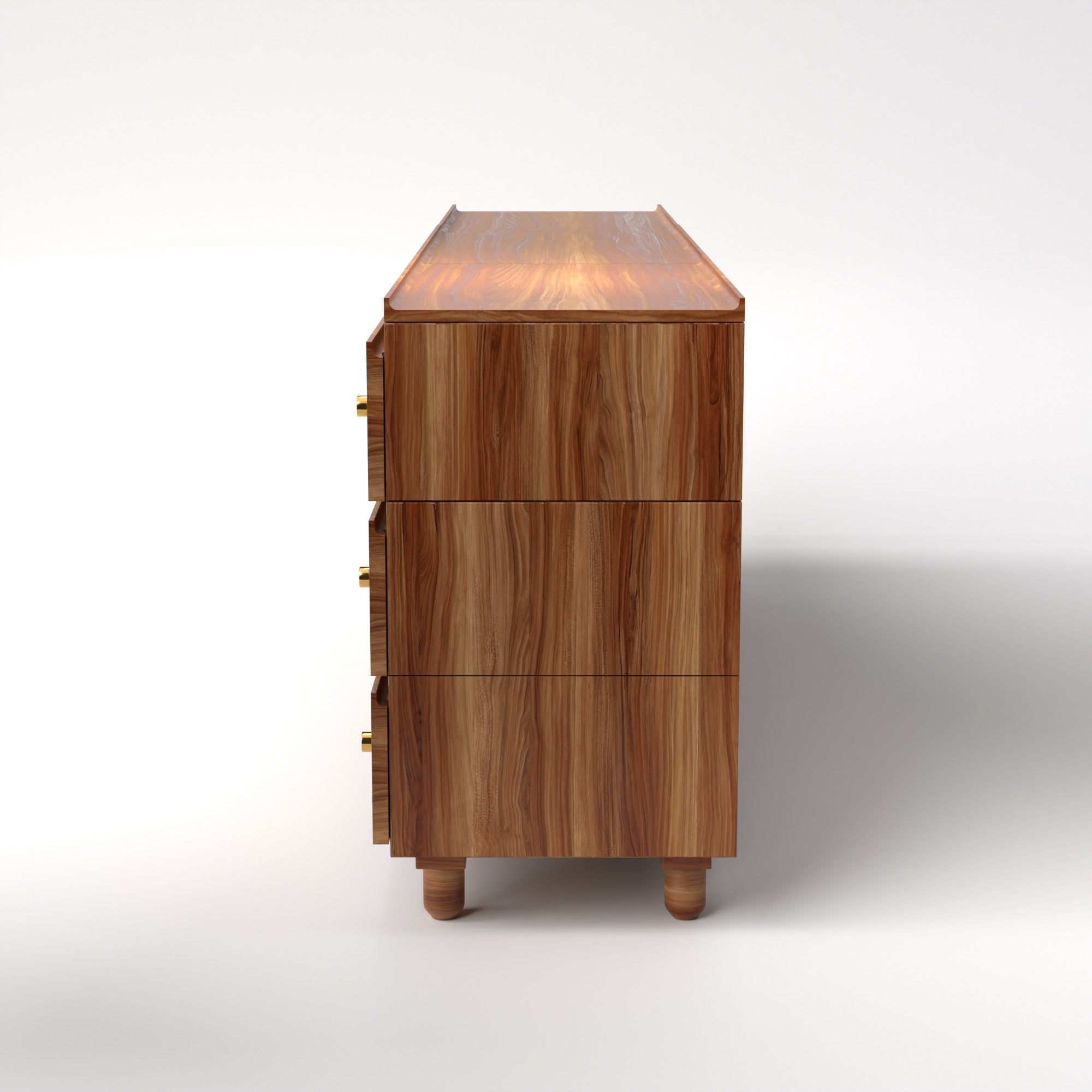 Stava Modular Drawer System | Solid Walnut/Teak/Oak Wood (3x3) | 8 Feet Length