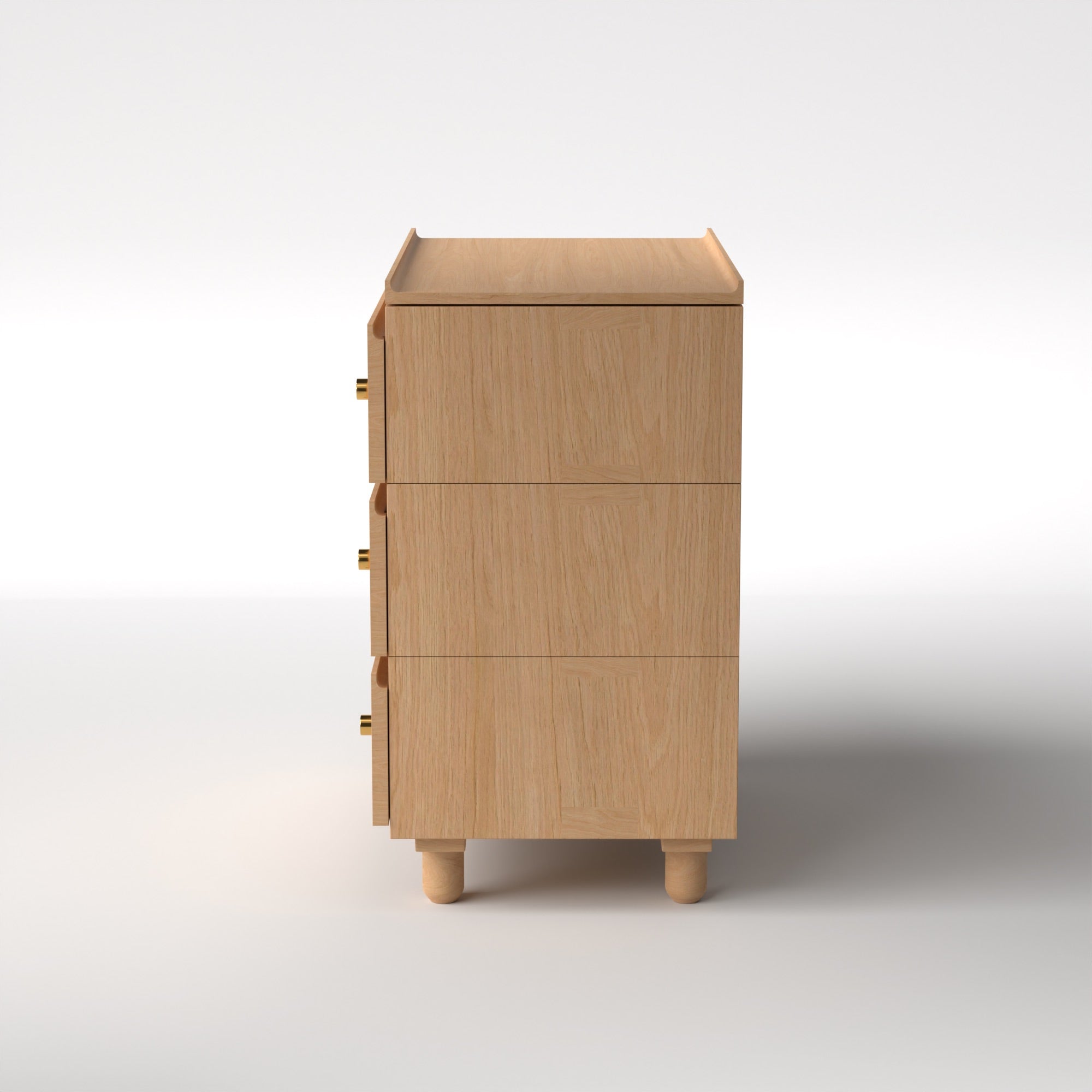 Stava Modular Drawer System | Solid Walnut/Teak/Oak Wood (3x1) | 3 Feet Length