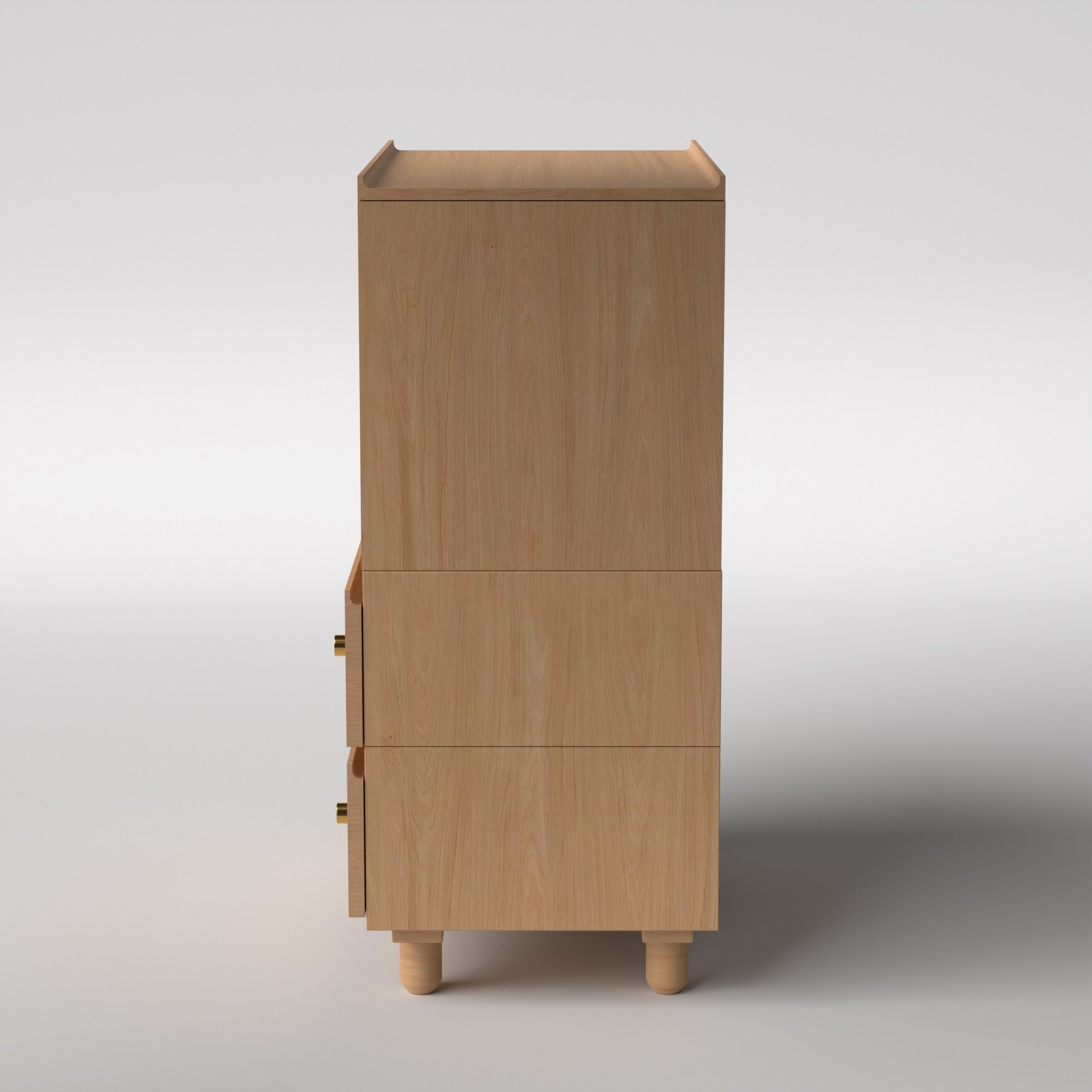 Stava Modular Credenza System | Solid Walnut/Teak/Oak Wood (4x1) | 3 Feet Length