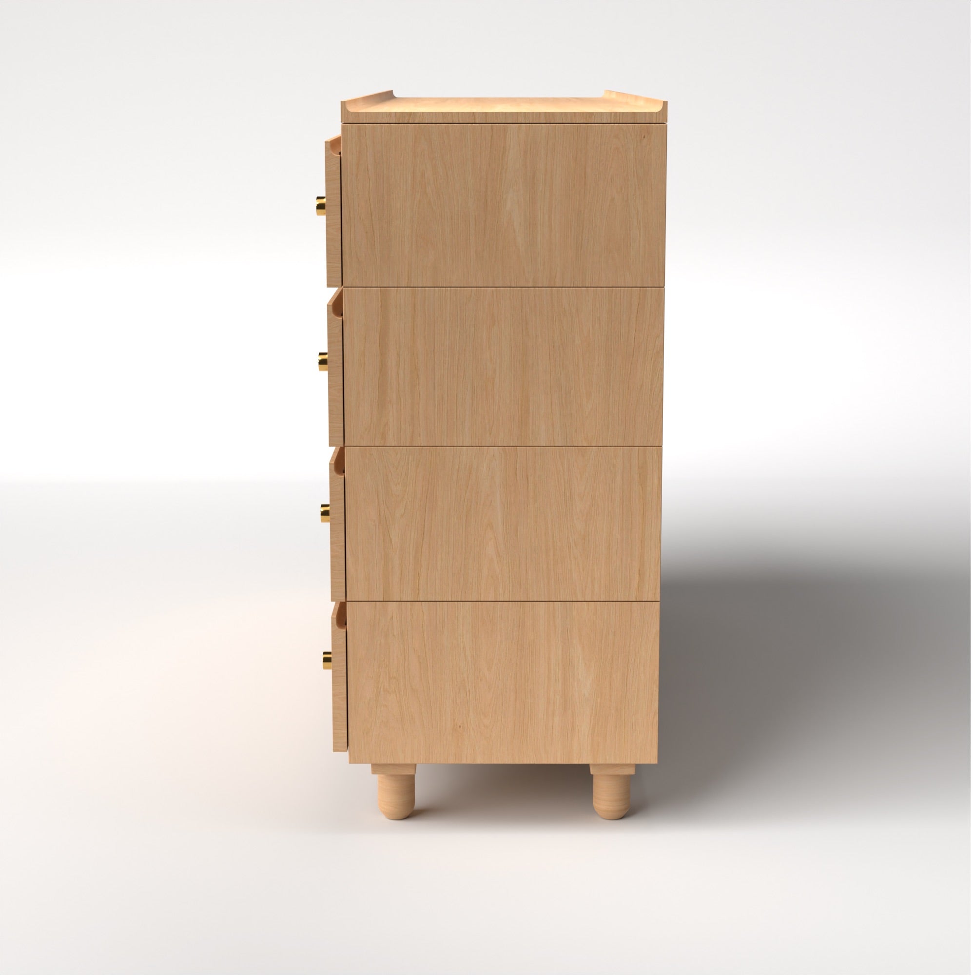 Stava Modular Drawer System | Solid Walnut/Teak/Oak Wood (4x2) | 5.5 Feet Length