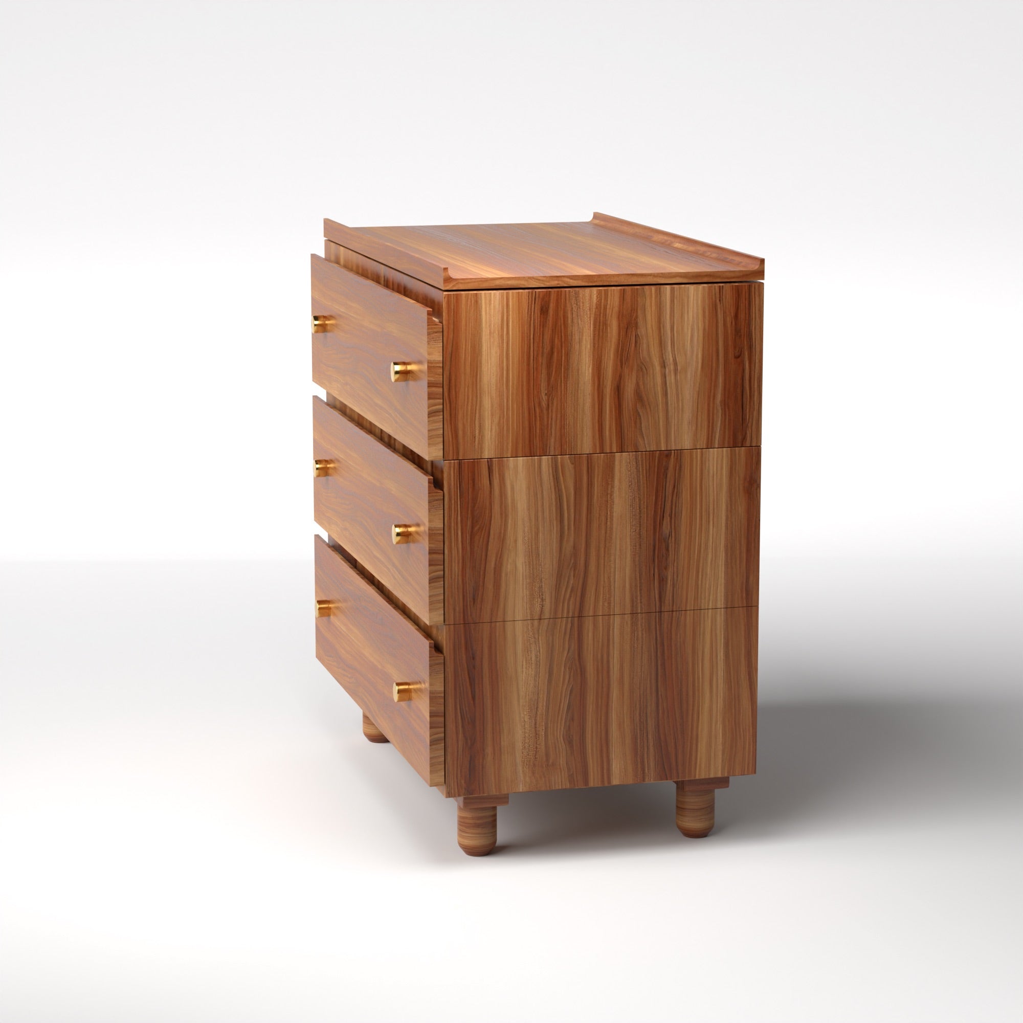 Stava Modular Drawer System | Solid Walnut/Teak/Oak Wood (3x1) | 3 Feet Length