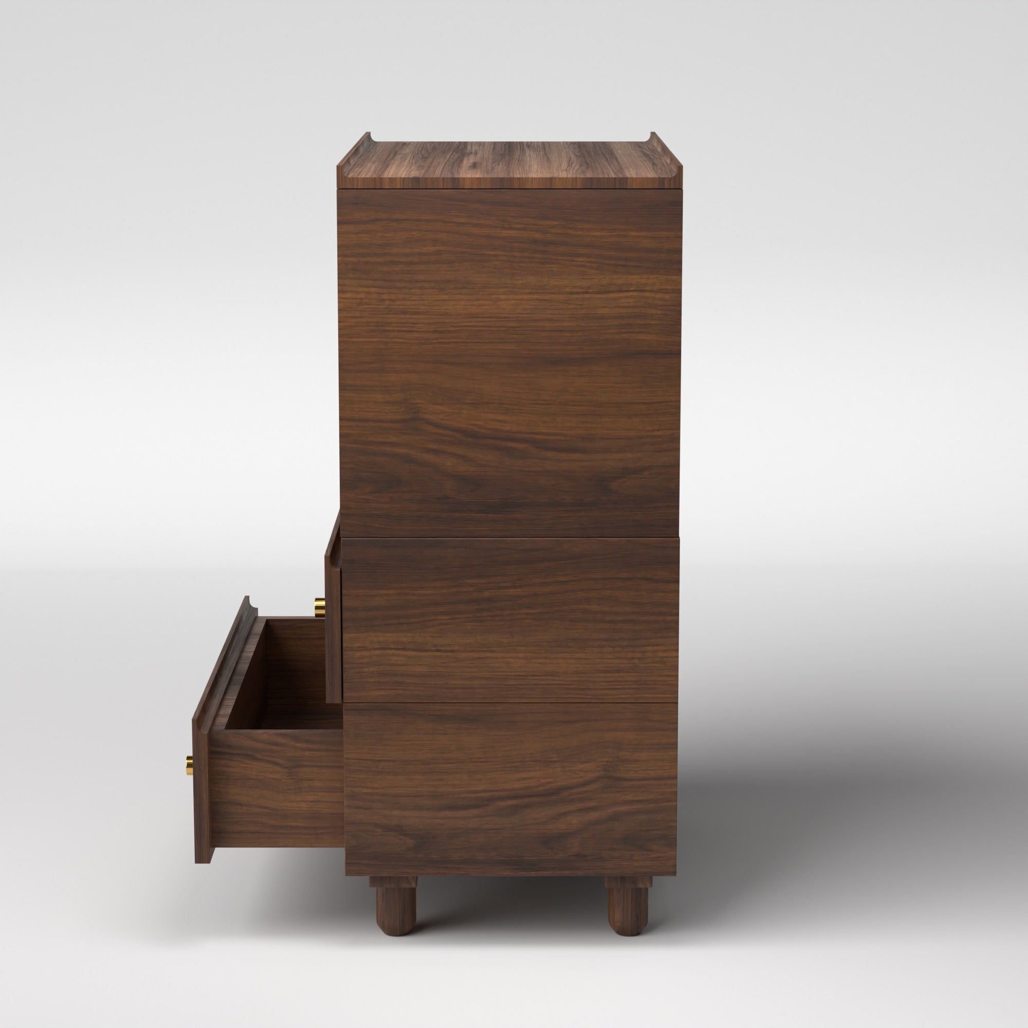 Stava Modular Credenza System | Solid Walnut/Teak/Oak Wood (4x1) | 3 Feet Length