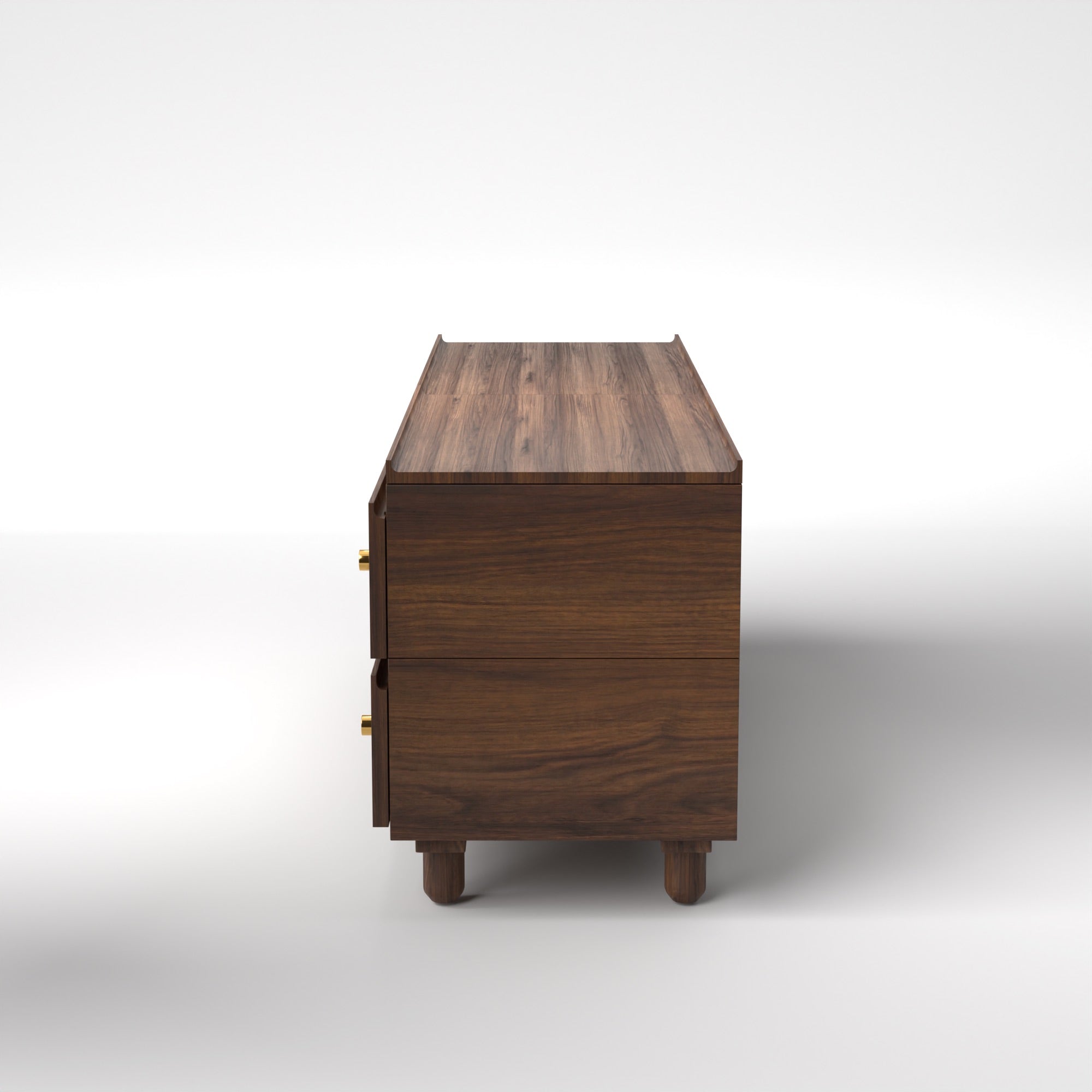 Stava Modular Drawer System | Solid Walnut/Teak/Oak Wood (2x2) | 5.5 Feet Length