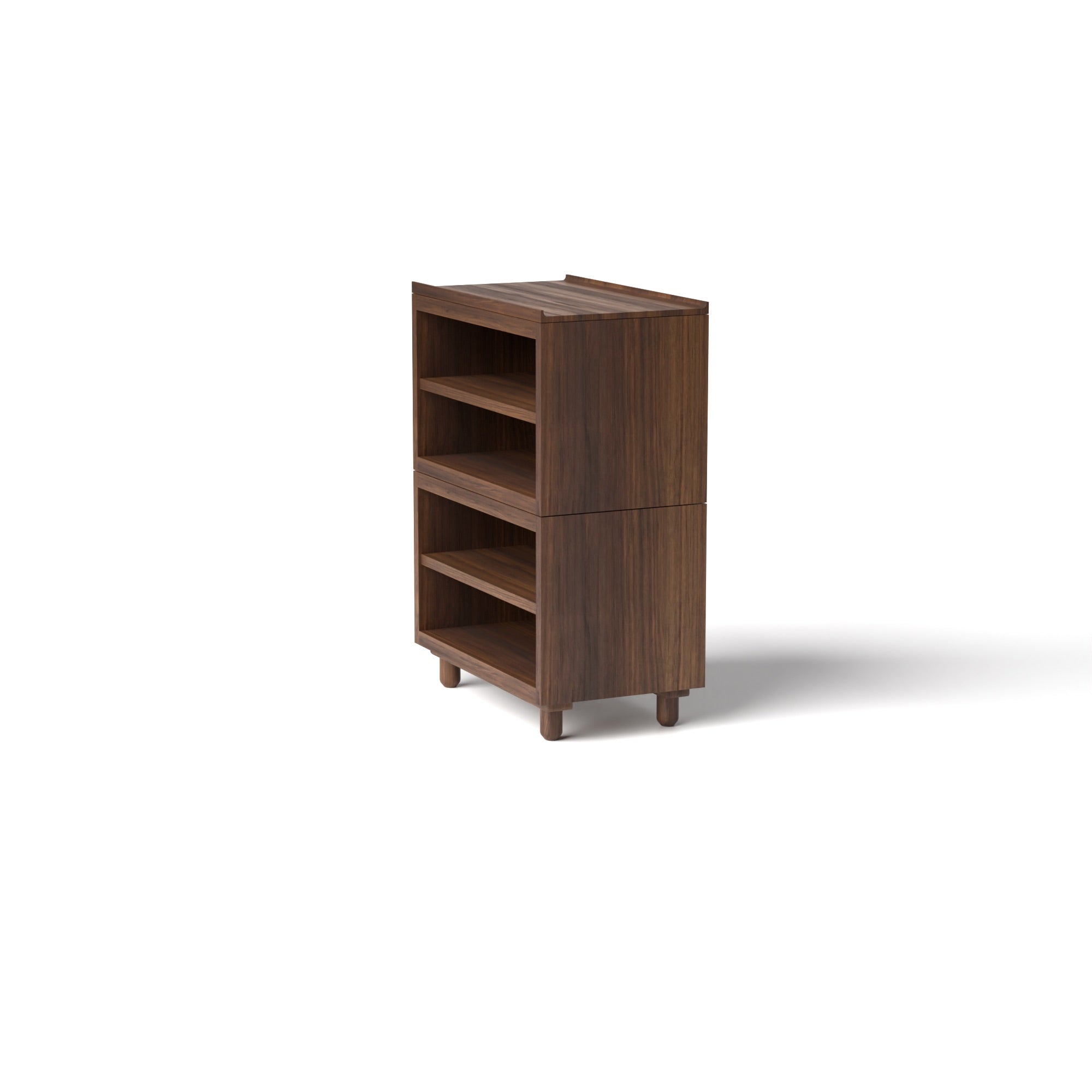 Stava Modular Shelving System | Solid Walnut/Teak/Oak Wood (4x1) | 3 Feet Length