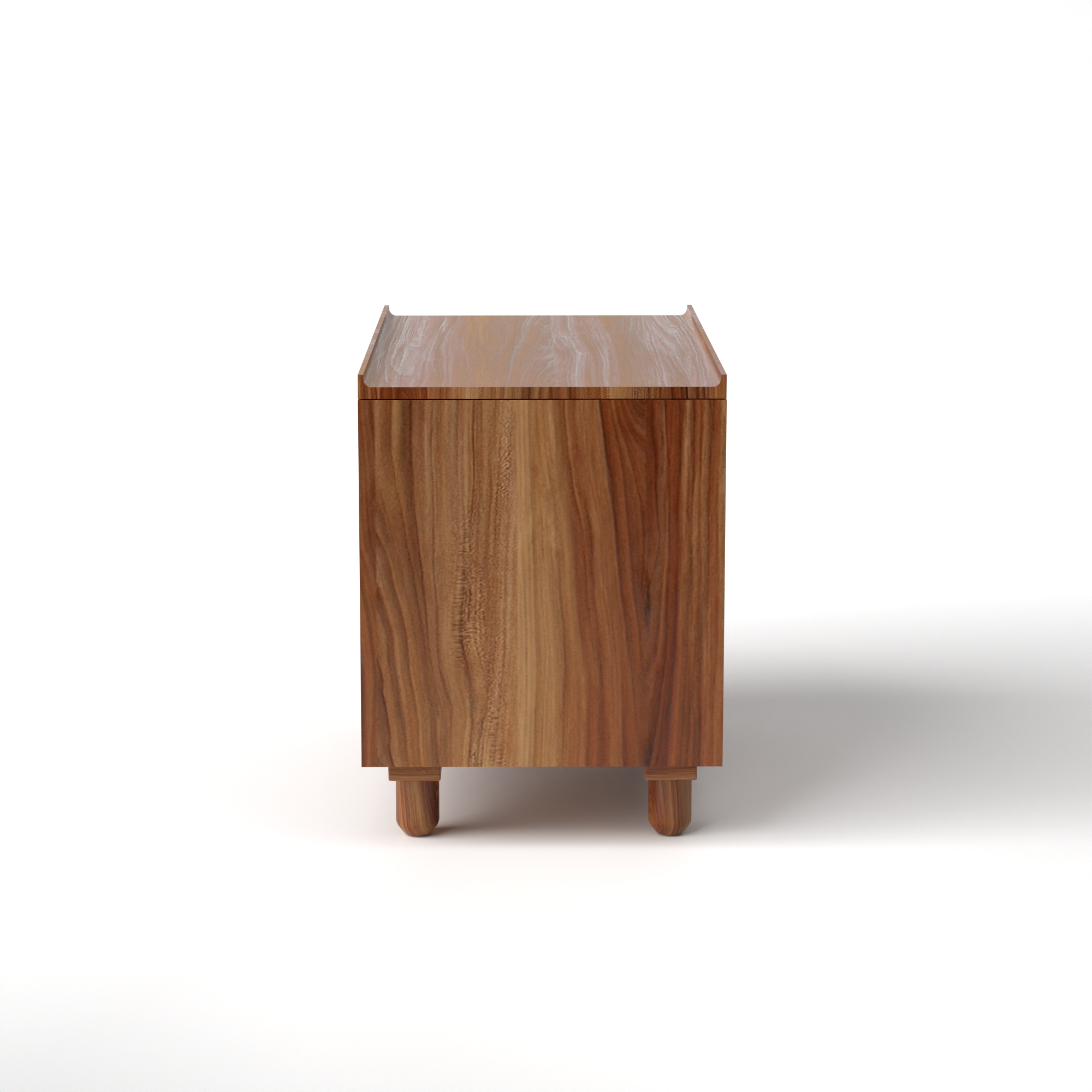 Stava Bedside Table | Solid Walnut/Teak/Oak Wood (Open) | 3 Feet Length