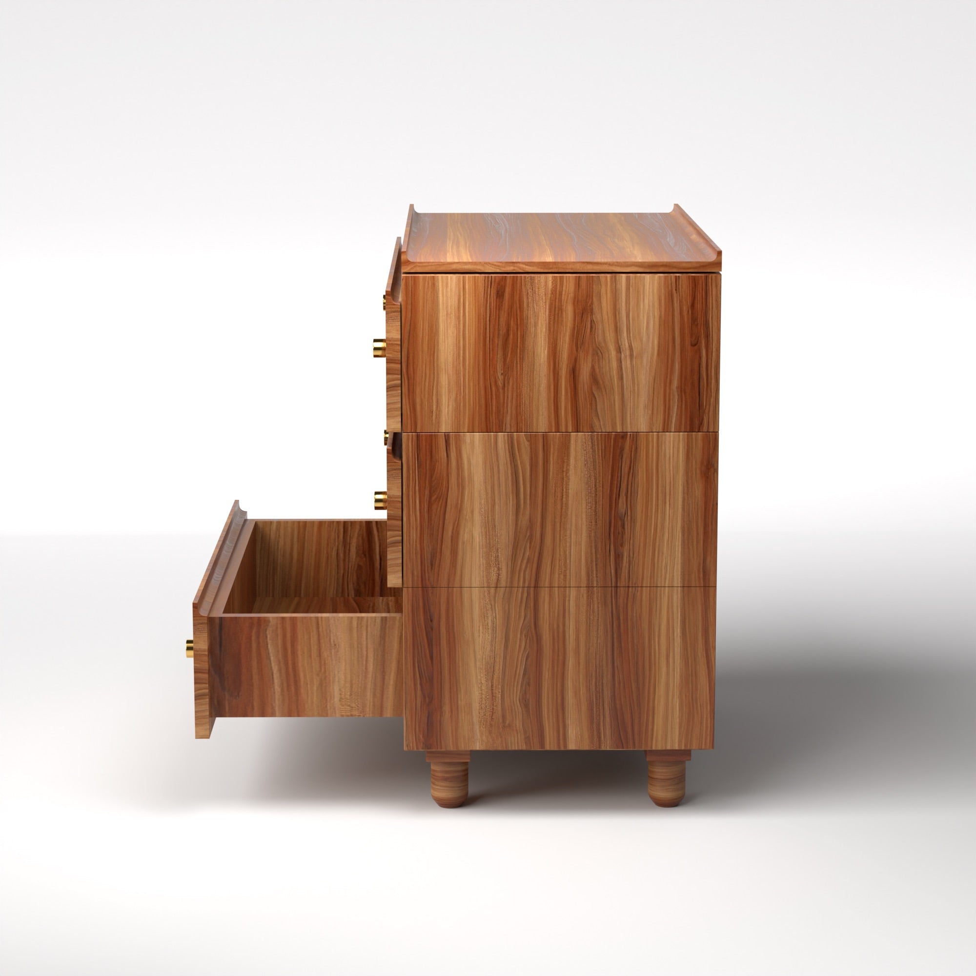 Stava Modular Drawer System | Solid Walnut/Teak/Oak Wood (3x1) | 3 Feet Length