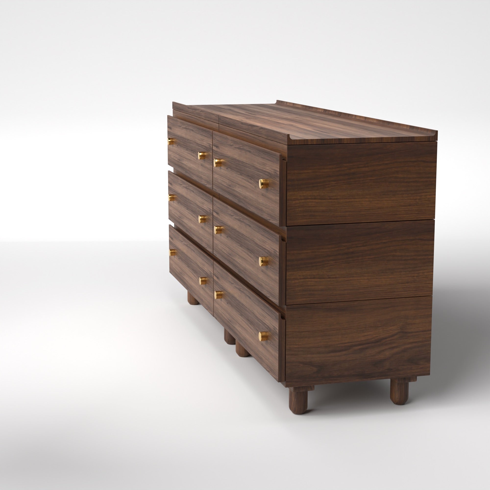 Stava Modular Drawer System | Solid Walnut/Teak/Oak Wood (3x2) | 5.5 Feet Length