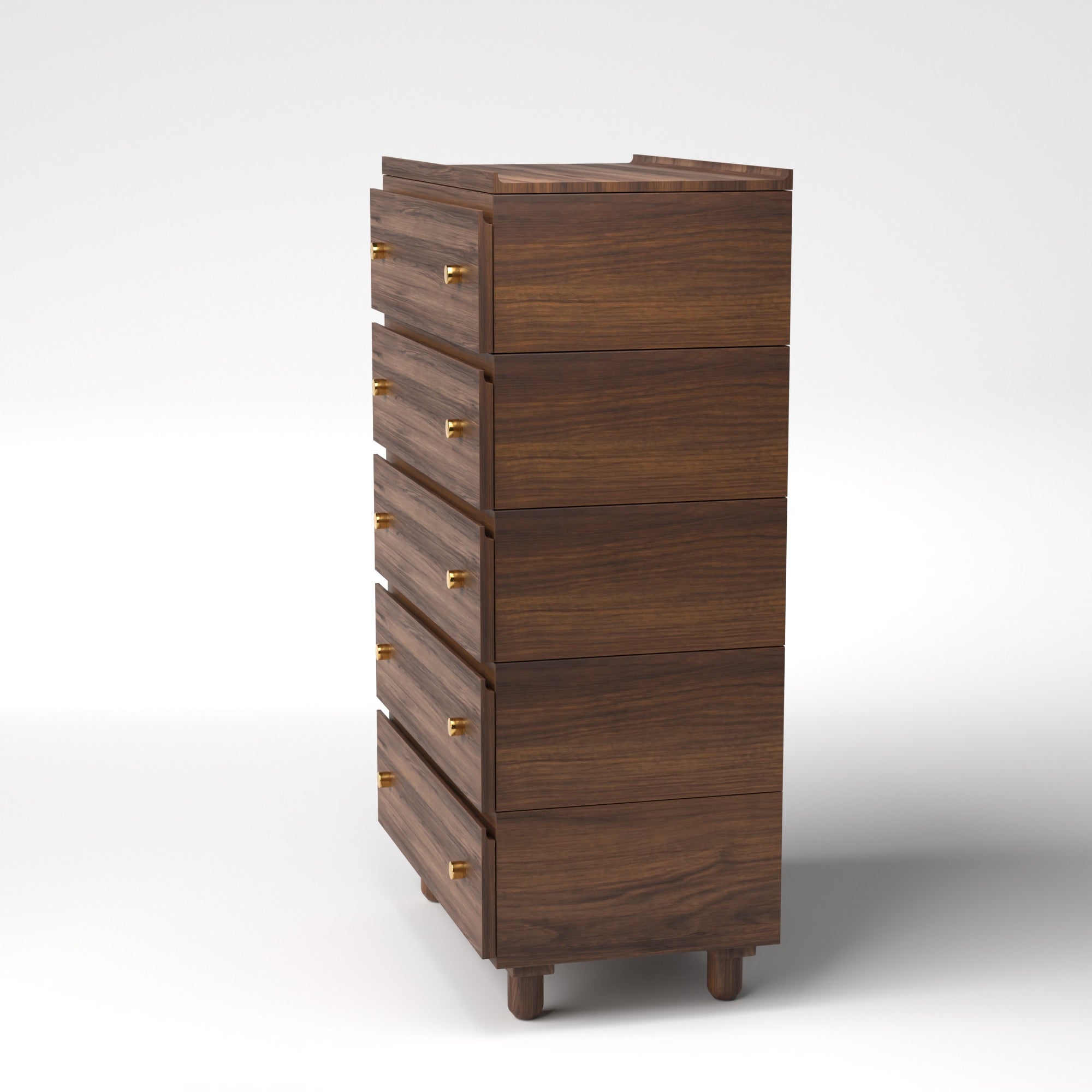 Stava Modular Drawer System | Solid Walnut/Teak/Oak Wood (5x1) | 3 Feet Length