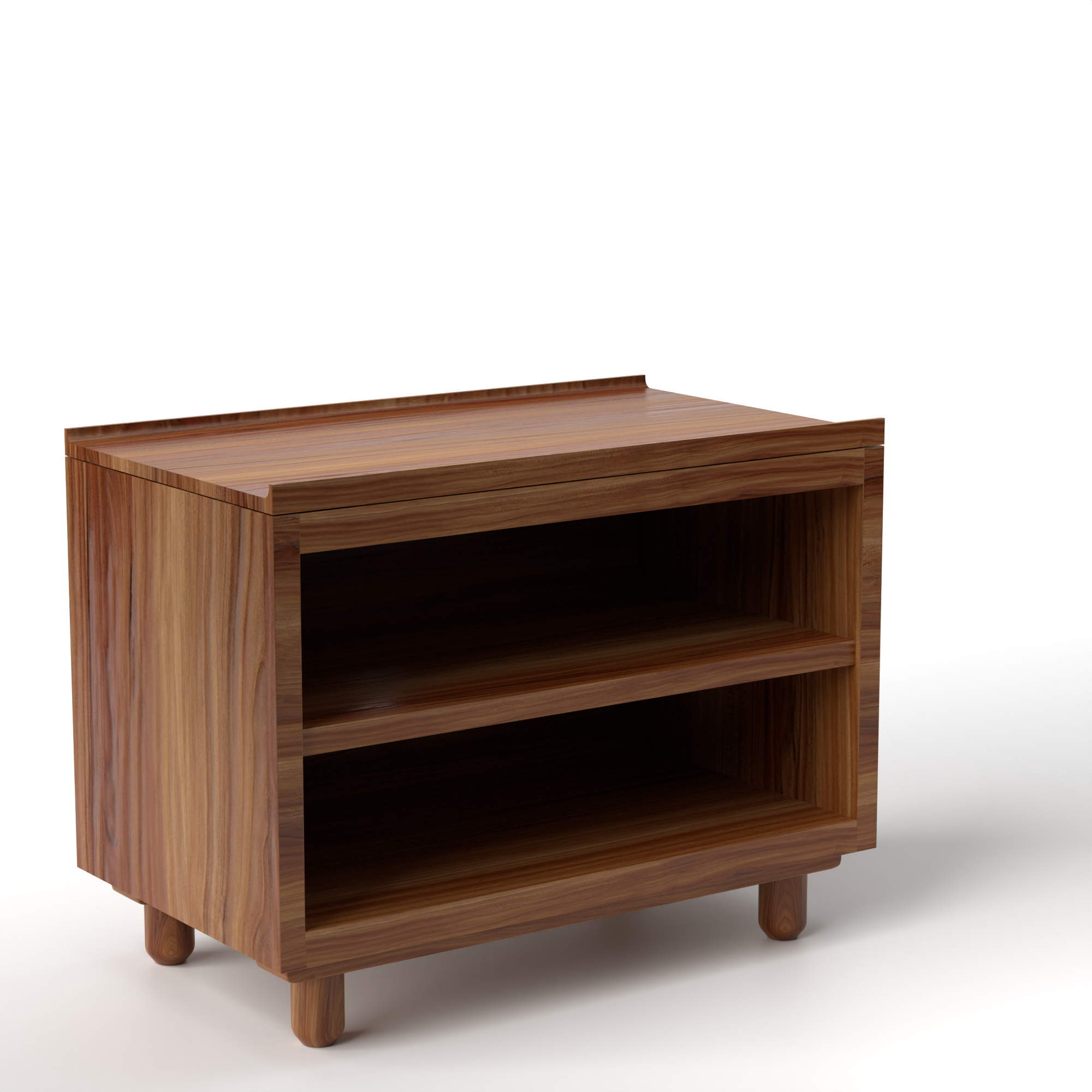 Stava Bedside Table | Solid Walnut/Teak/Oak Wood (Open) | 3 Feet Length
