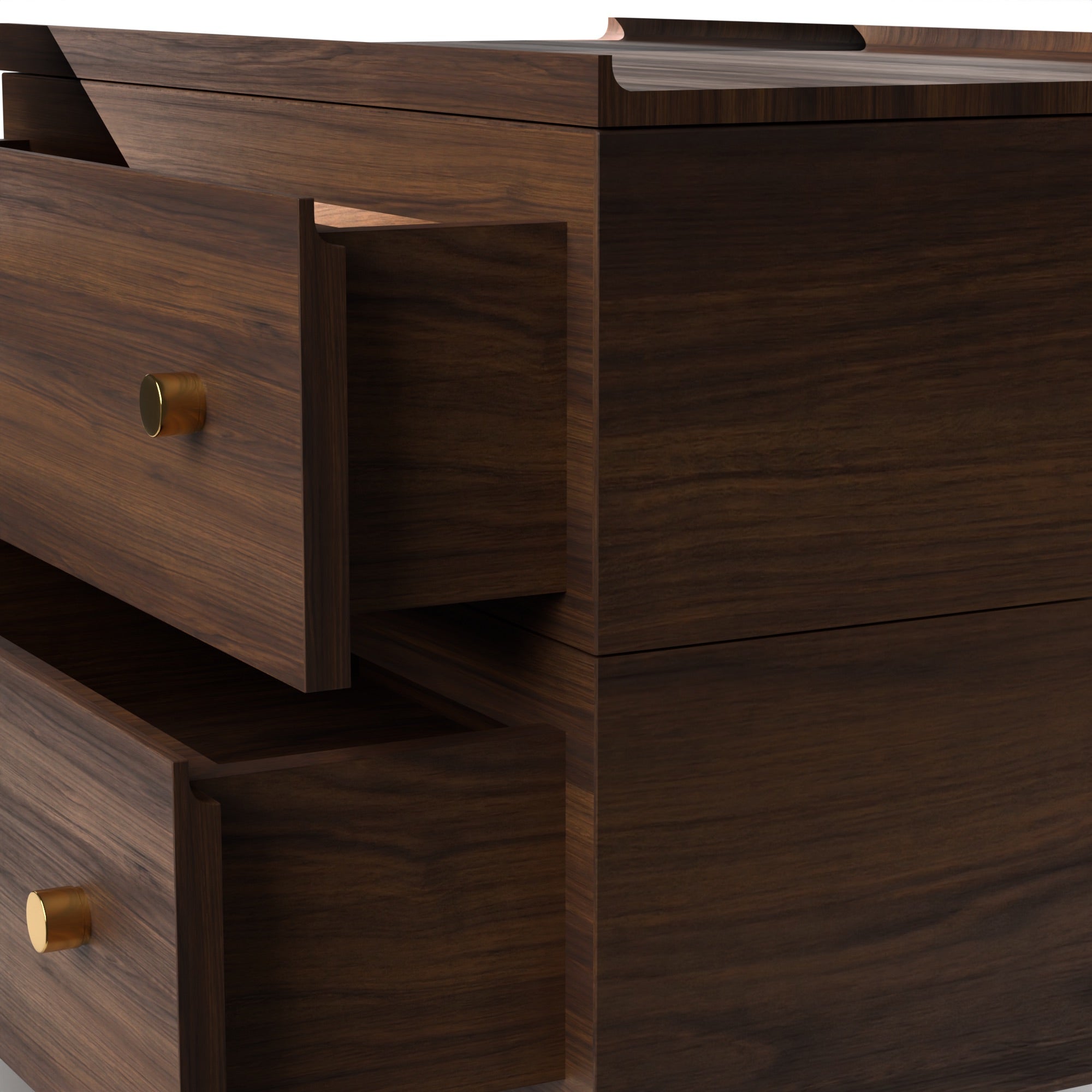 Stava Bedside Table | Solid Walnut/Teak/Oak Wood | 3 Feet Length