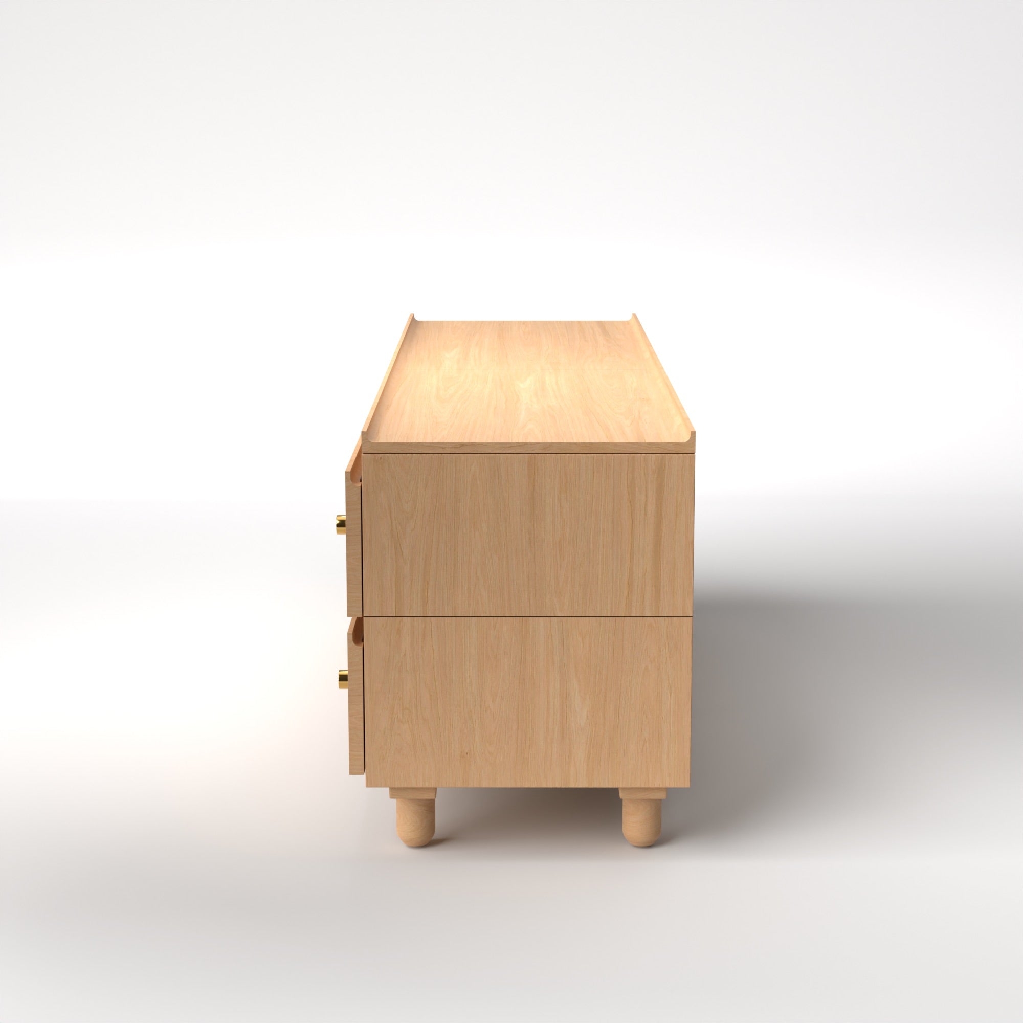 Stava Modular Drawer System | Solid Walnut/Teak/Oak Wood (2x2) | 5.5 Feet Length