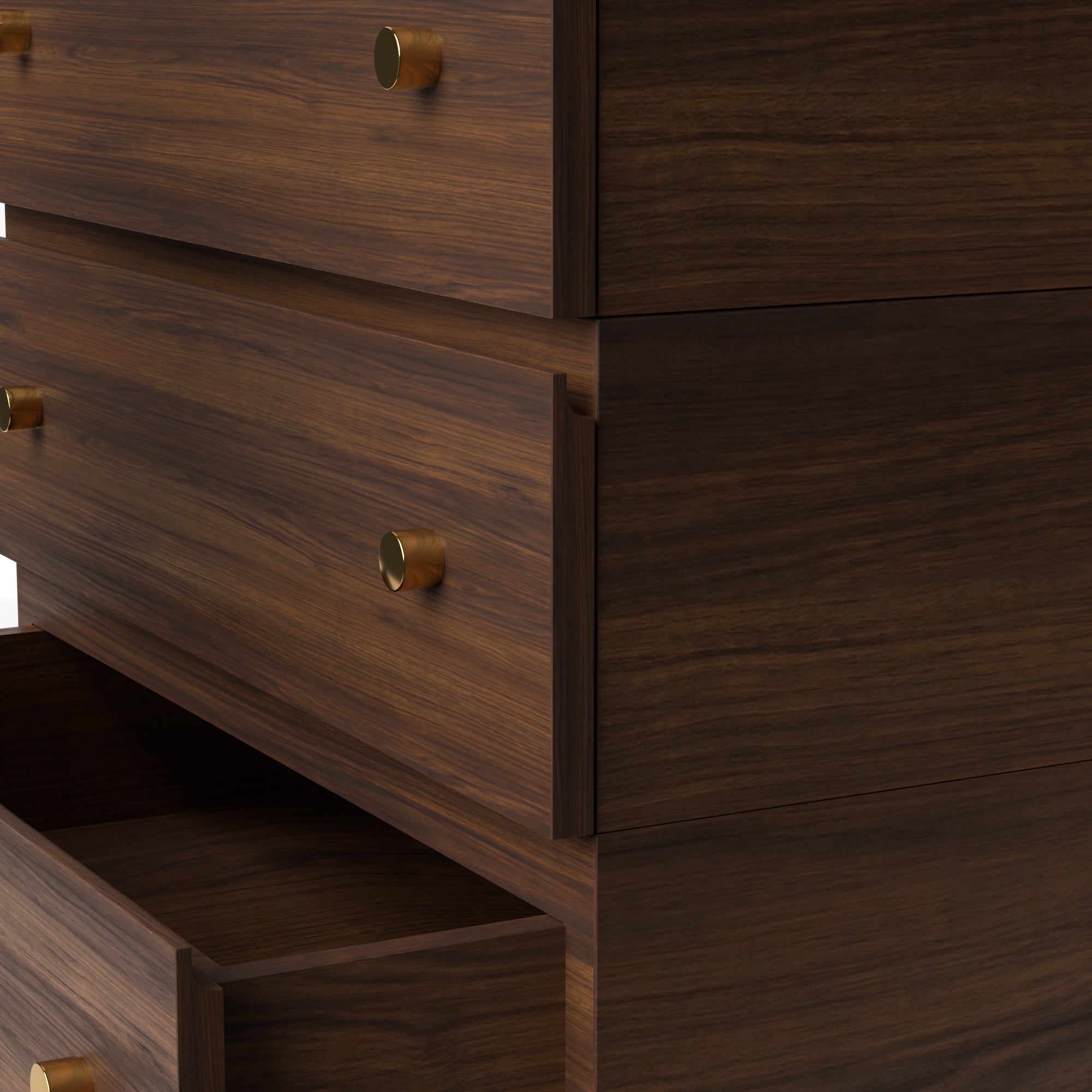 Stava Modular Drawer System | Solid Walnut/Teak/Oak Wood (3x1) | 3 Feet Length