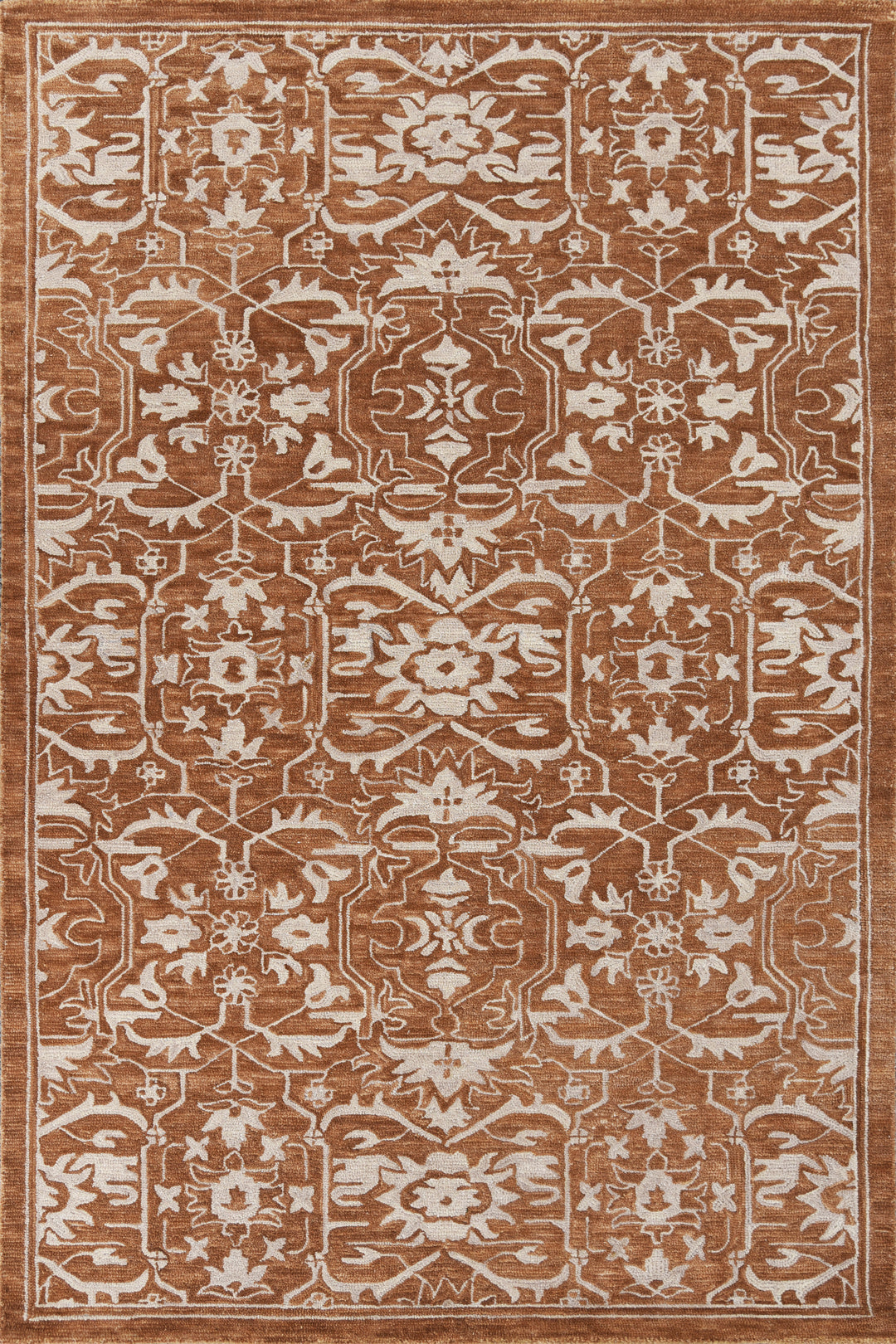 Floral Hand Tufted Wool Rug - 5x8 ft (RG_00107)