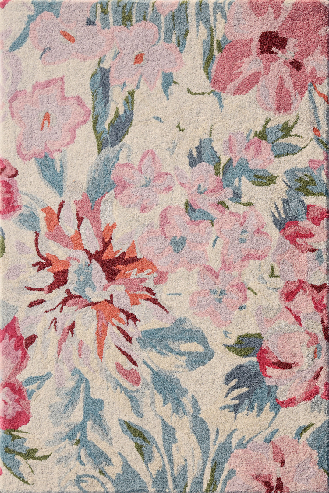 Floral Hand Tufted Wool Rug - 5x8 ft (RG_00111)