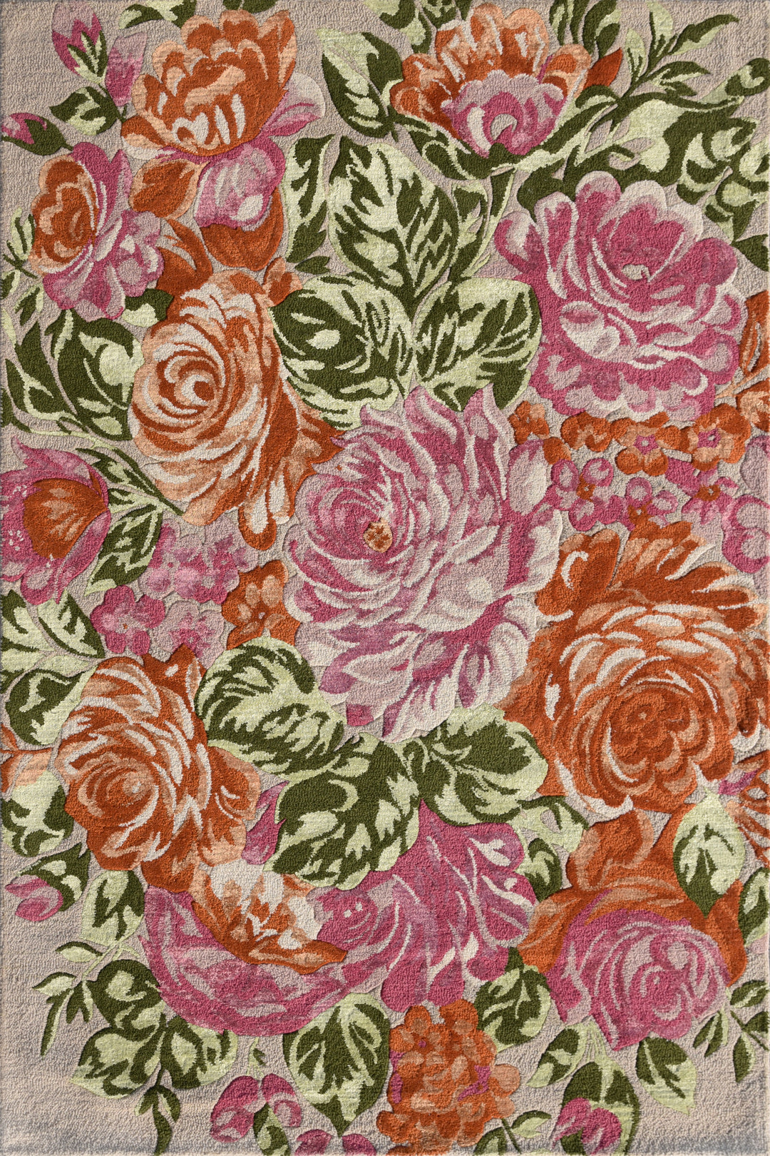 Floral Hand Tufted Wool Rug - 5x8 ft (RG_00112)