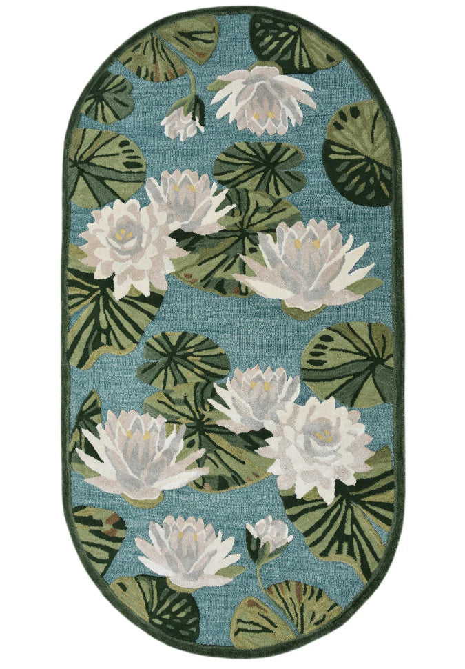 Floral Shape Hand Tufted Wool Rug - 3x5 ft (RG_00119)