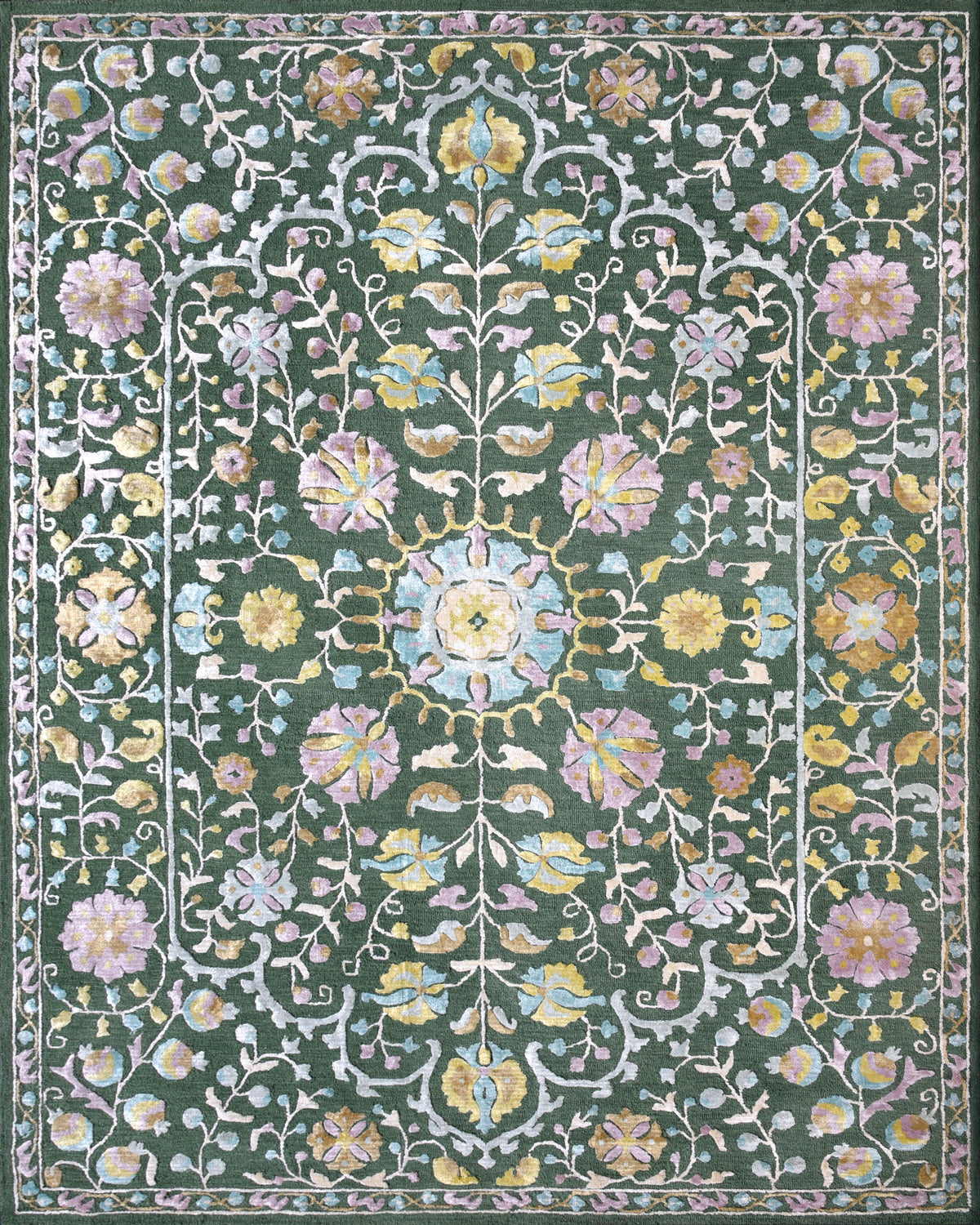 Persian Hand Tufted Wool & Viscose Rug - 9x12 ft (RG_00144)