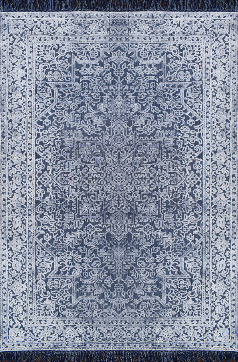 Persian Hand Loom Jacquard Wool & Viscose Rug - 5x8 ft (RG_00195)