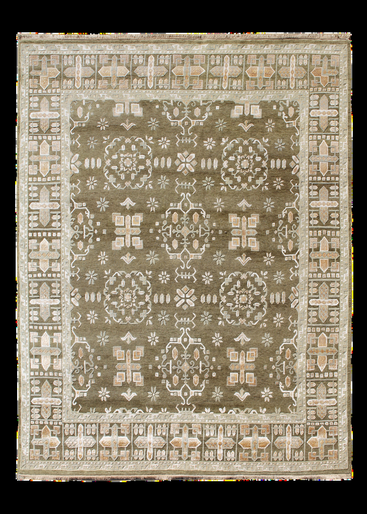 Persian Hand Knotted NZ Wool & Viscose Rug - 8x10 ft (RG_00258)