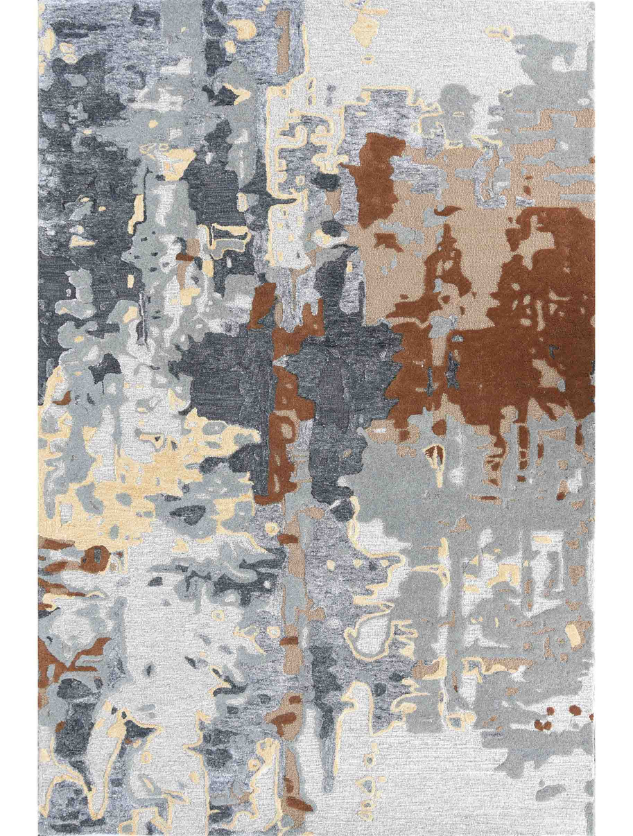 Transitional Hand Tufted Wool & Viscose Rug - 5x8 ft (RG_00278)