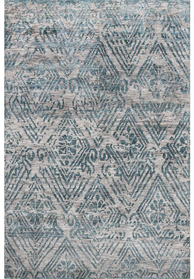 Transitional Hand Knotted Wool & Viscose Rug - 5x8 ft (RG_00289)