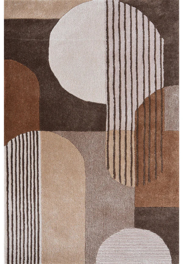 Modern Hand Tufted Wool & Viscose Rug - 3x5 ft (RG_00315)