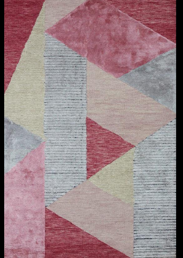 Modern Hand Tufted Wool & Viscose Rug - 5x8 ft (RG_00322)