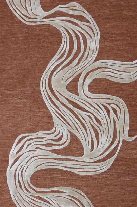 Modern Hand Tufted Wool & Viscose Rug - 5x8 ft (RG_00323)