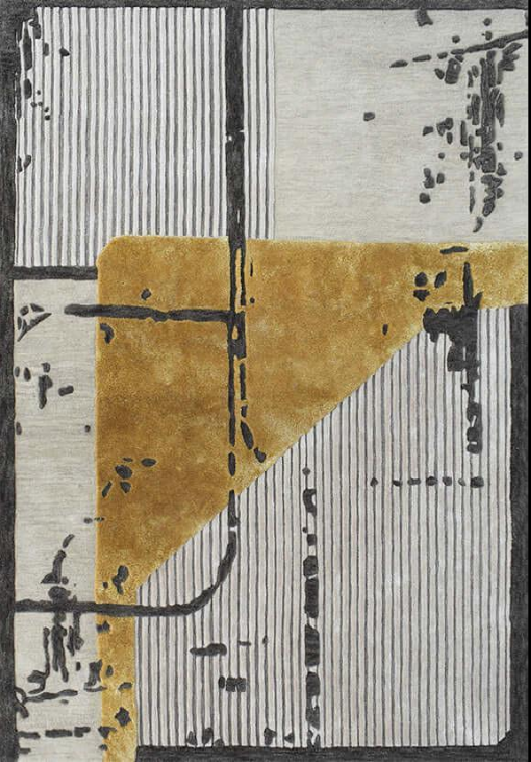Modern Hand Tufted Wool & Viscose Rug - 5x8 ft (RG_00331)
