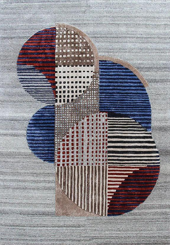 Modern Hand Tufted Wool & Viscose Rug - 5x8 ft (RG_00332)