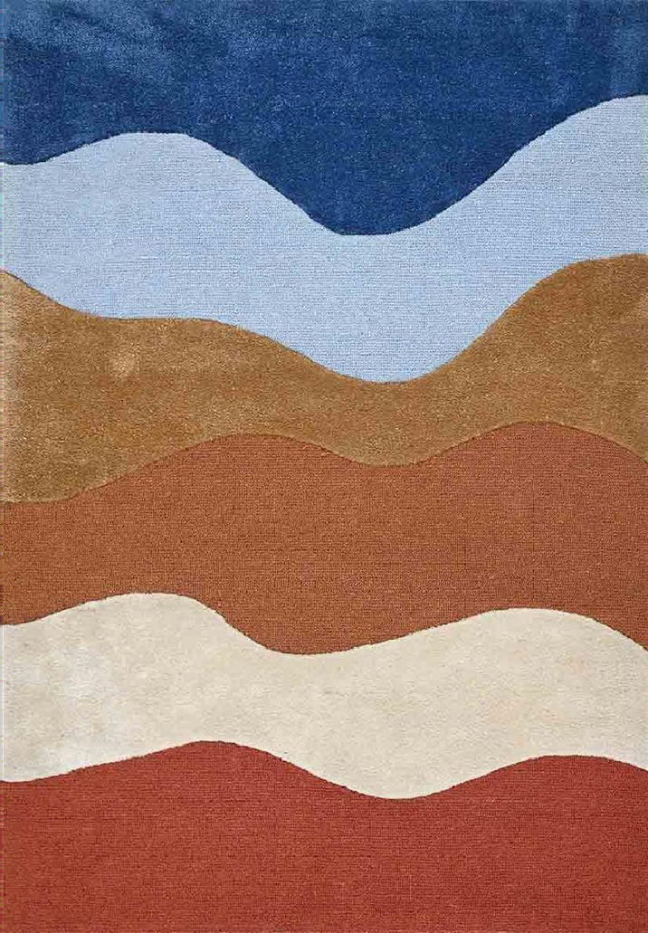 Modern Hand Tufted Wool Rug - 5x8 ft (RG_00347)
