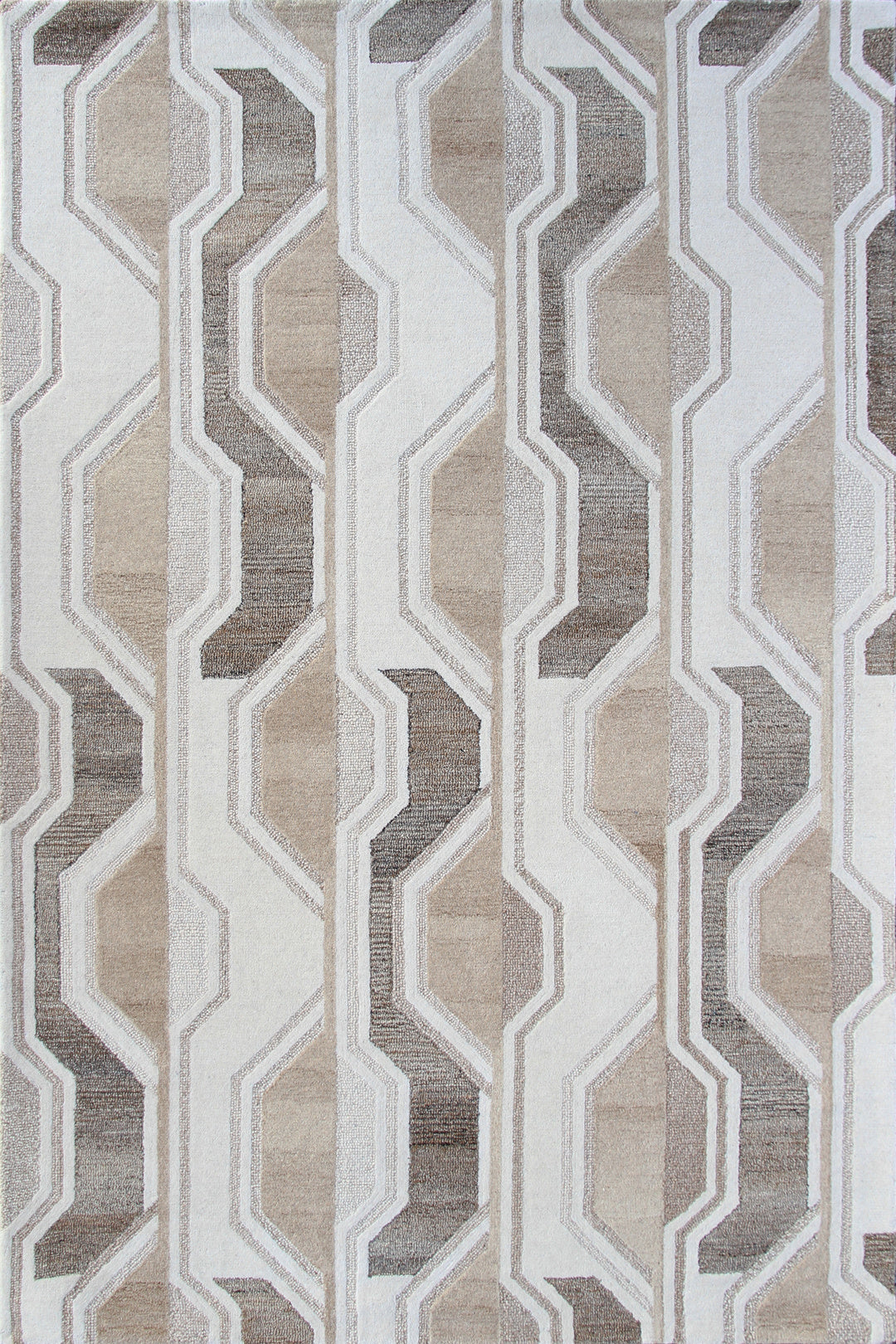 Modern Hand Tufted Wool Rug - 5x8 ft (RG_00370)