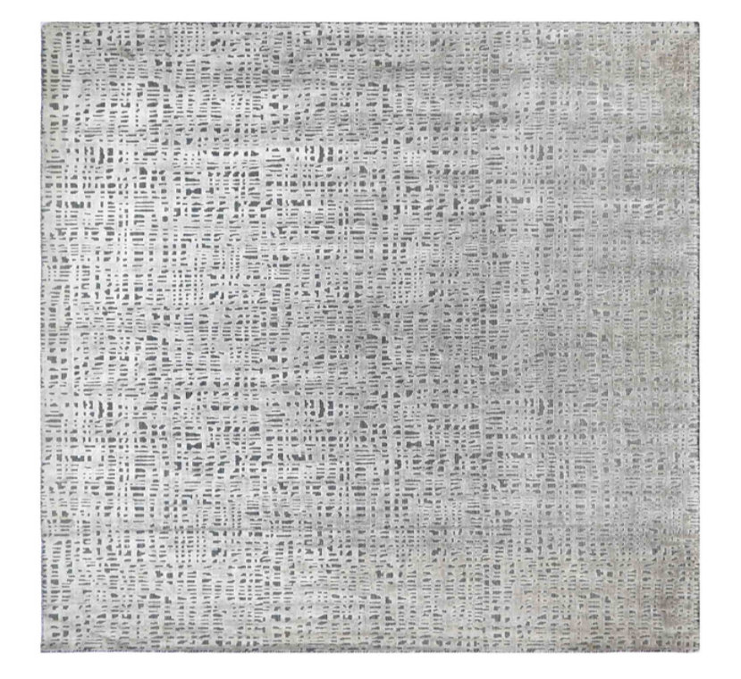 Modern Hand Loom Jacquard Wool & Viscose Rug - 6x9 ft (RG_00373)