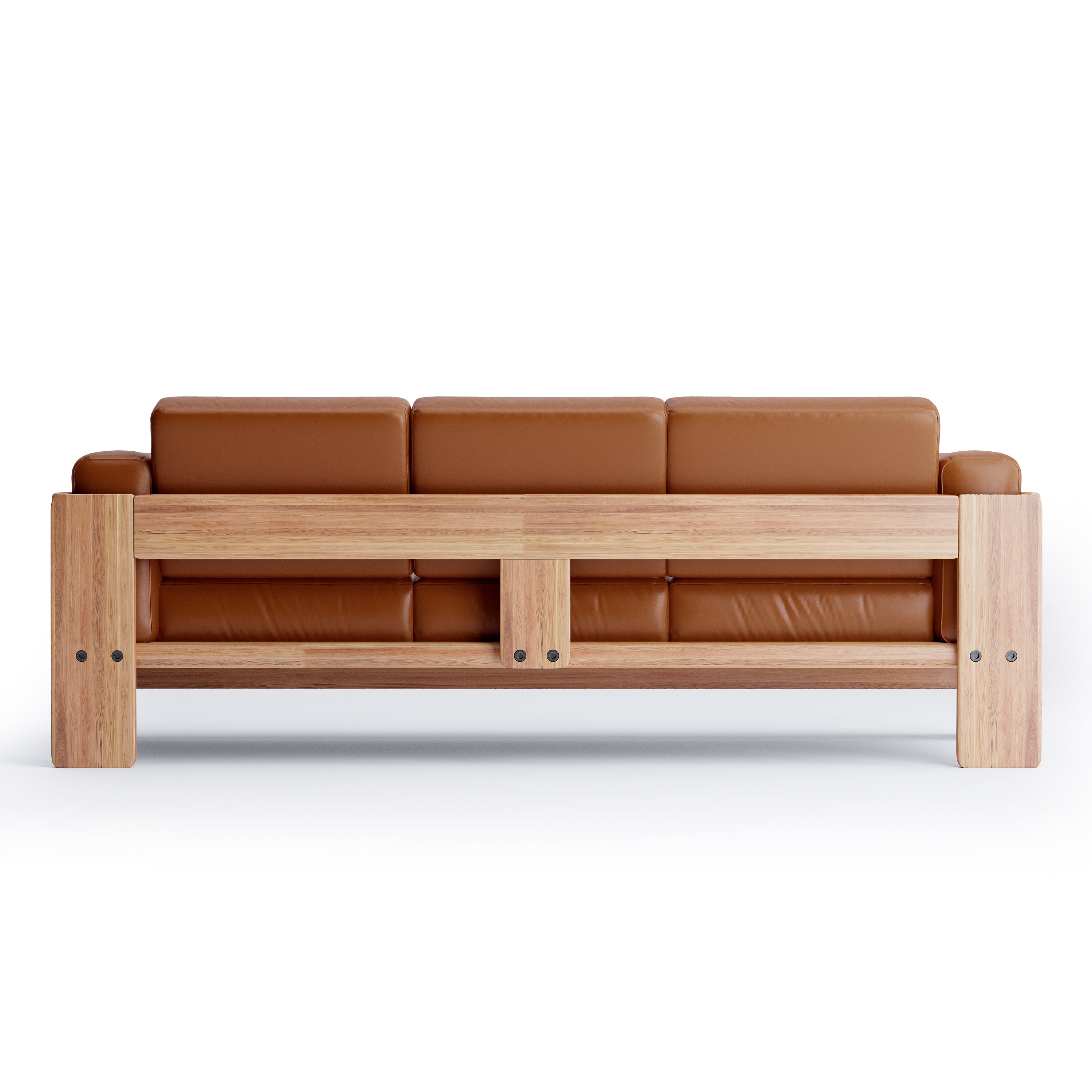 Nordhaven Sofa | 3 Seater | Italian Leather | Solid Teak/Walnut/Oak Wood