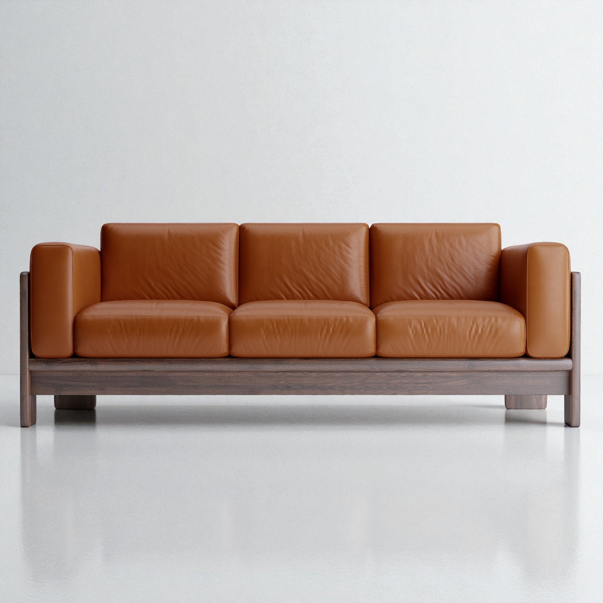 Nordhaven Sofa | 3 Seater | Italian Leather | Solid Teak/Walnut/Oak Wood