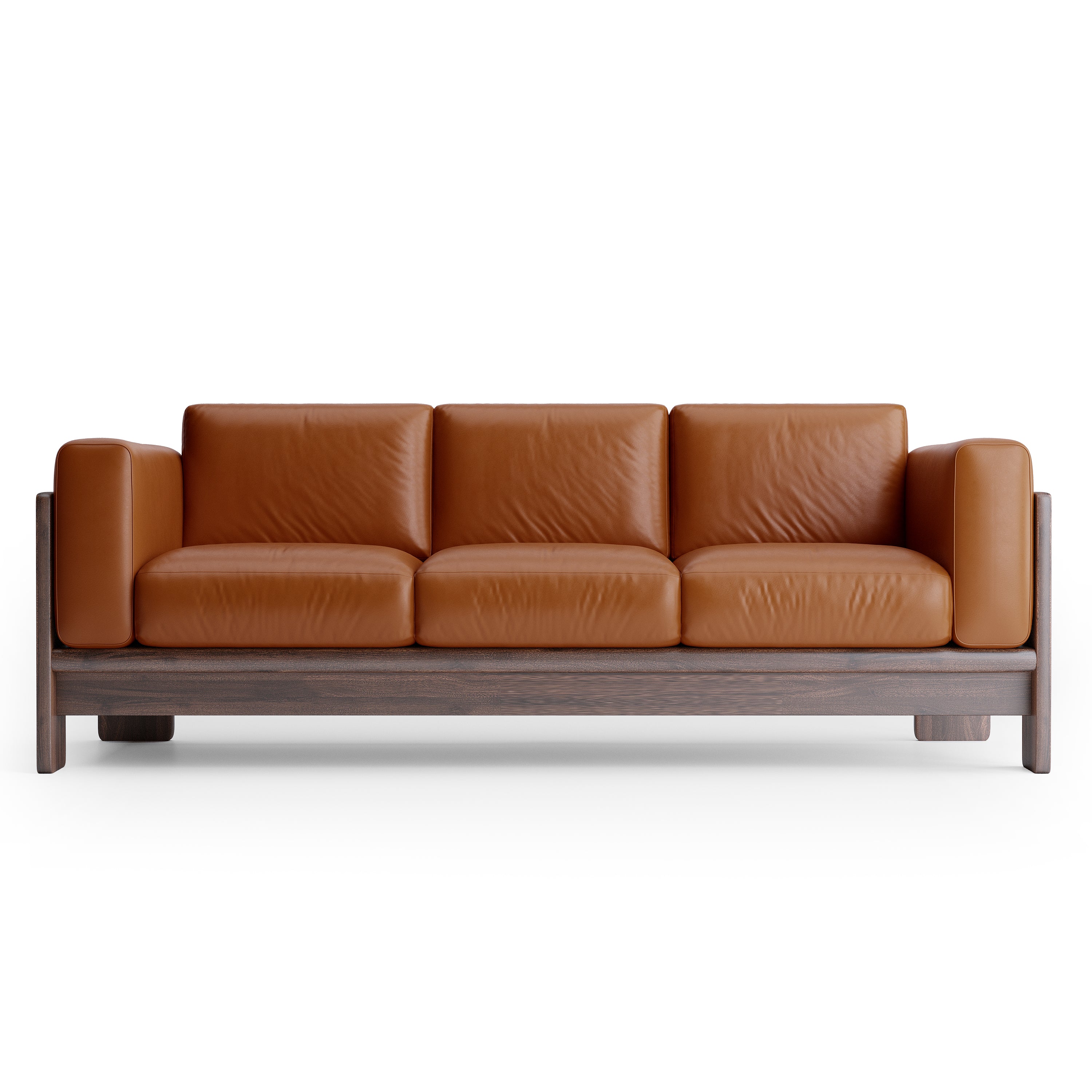 Nordhaven Sofa | 3 Seater | Italian Leather | Solid Teak/Walnut/Oak Wood