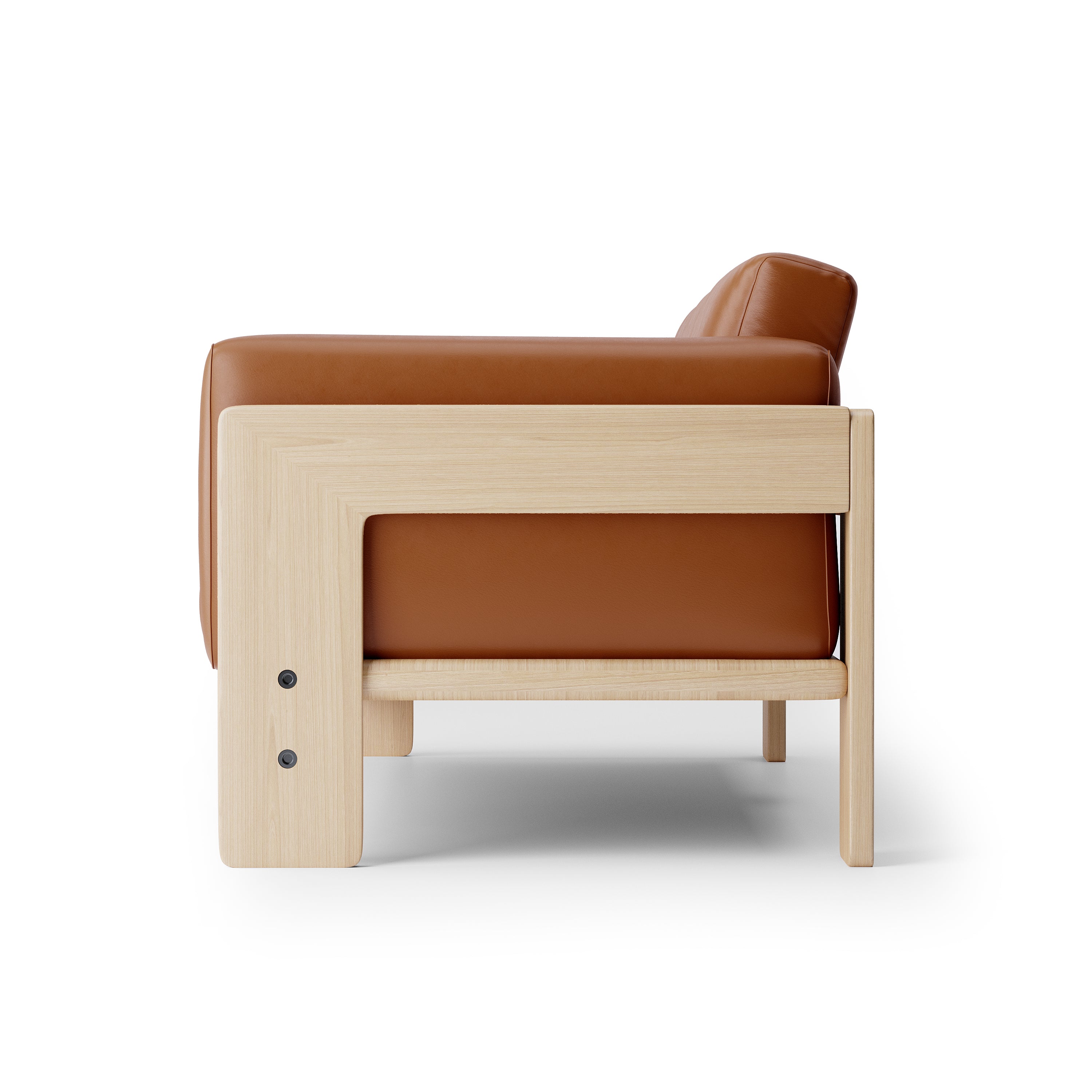 Nordhaven Sofa | 3 Seater | Italian Leather | Solid Teak/Walnut/Oak Wood