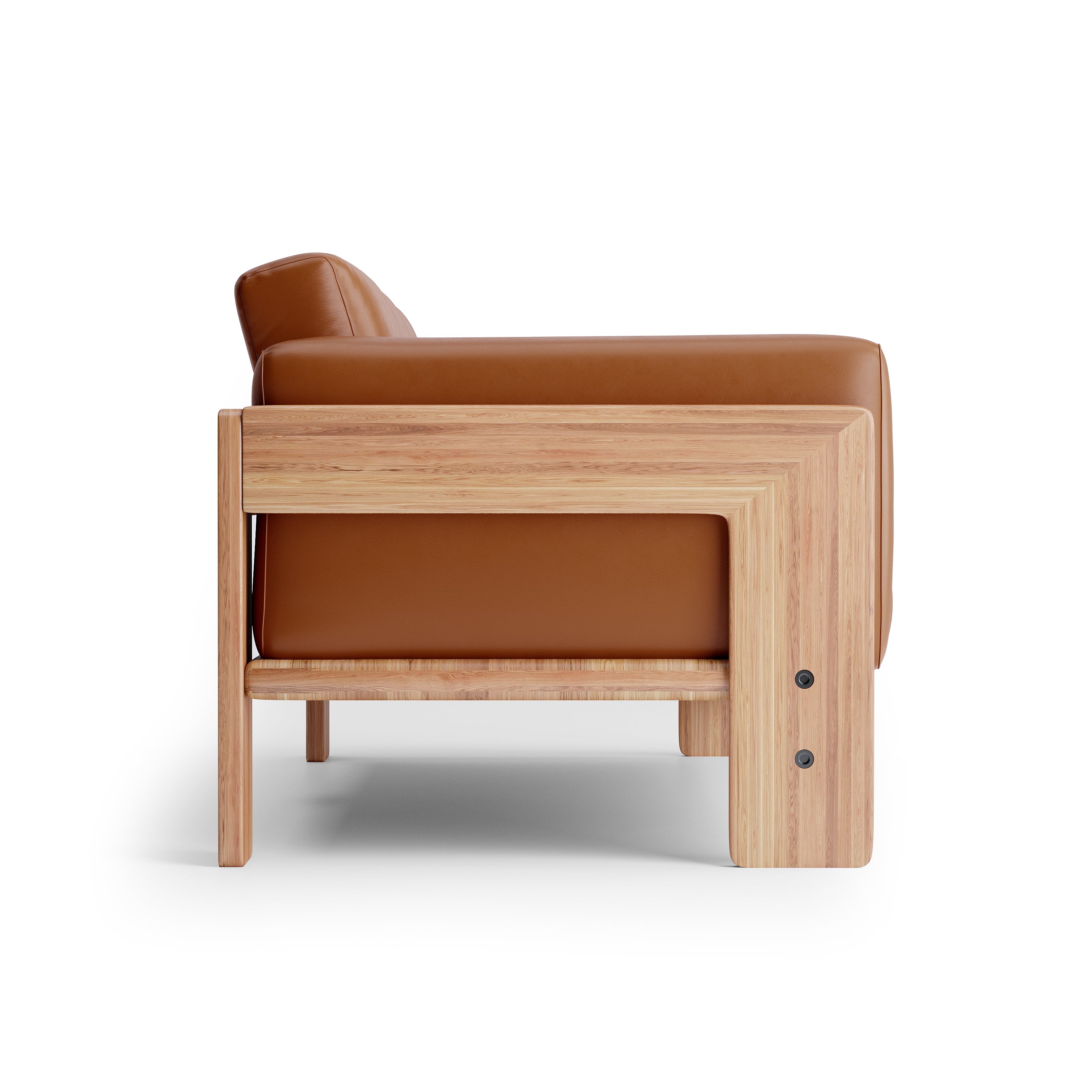 Nordhaven Sofa | 3 Seater | Italian Leather | Solid Teak/Walnut/Oak Wood