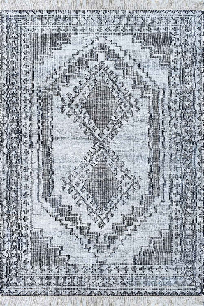 Hand Woven Flatweave PET Rug - 5x8 ft (RG_00412)
