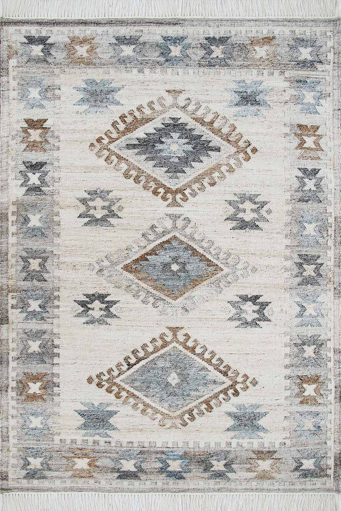 Hand Woven Flatweave PET Rug - 5x8 ft (RG_00414)