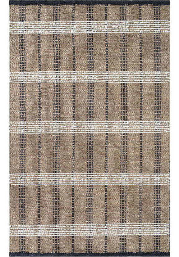 Hand Woven Jute & Cotton Rug - 5x8 ft (RG_00417)