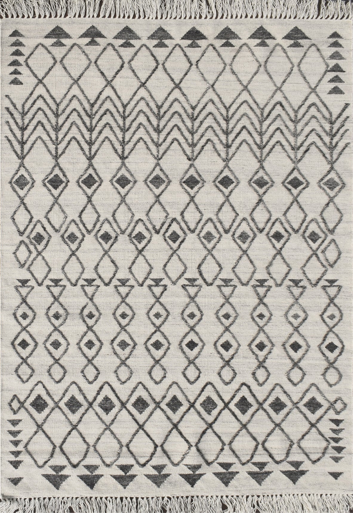 Hand Woven Flatweave Wool Rug - 5x8 ft (RG_00424)