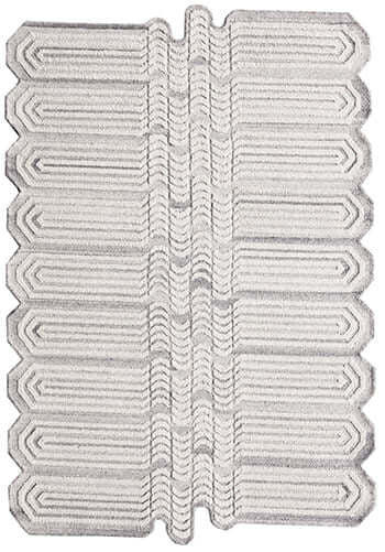 Shaped Hand Tufted Wool Rug - 5x8 ft (RG_00438)